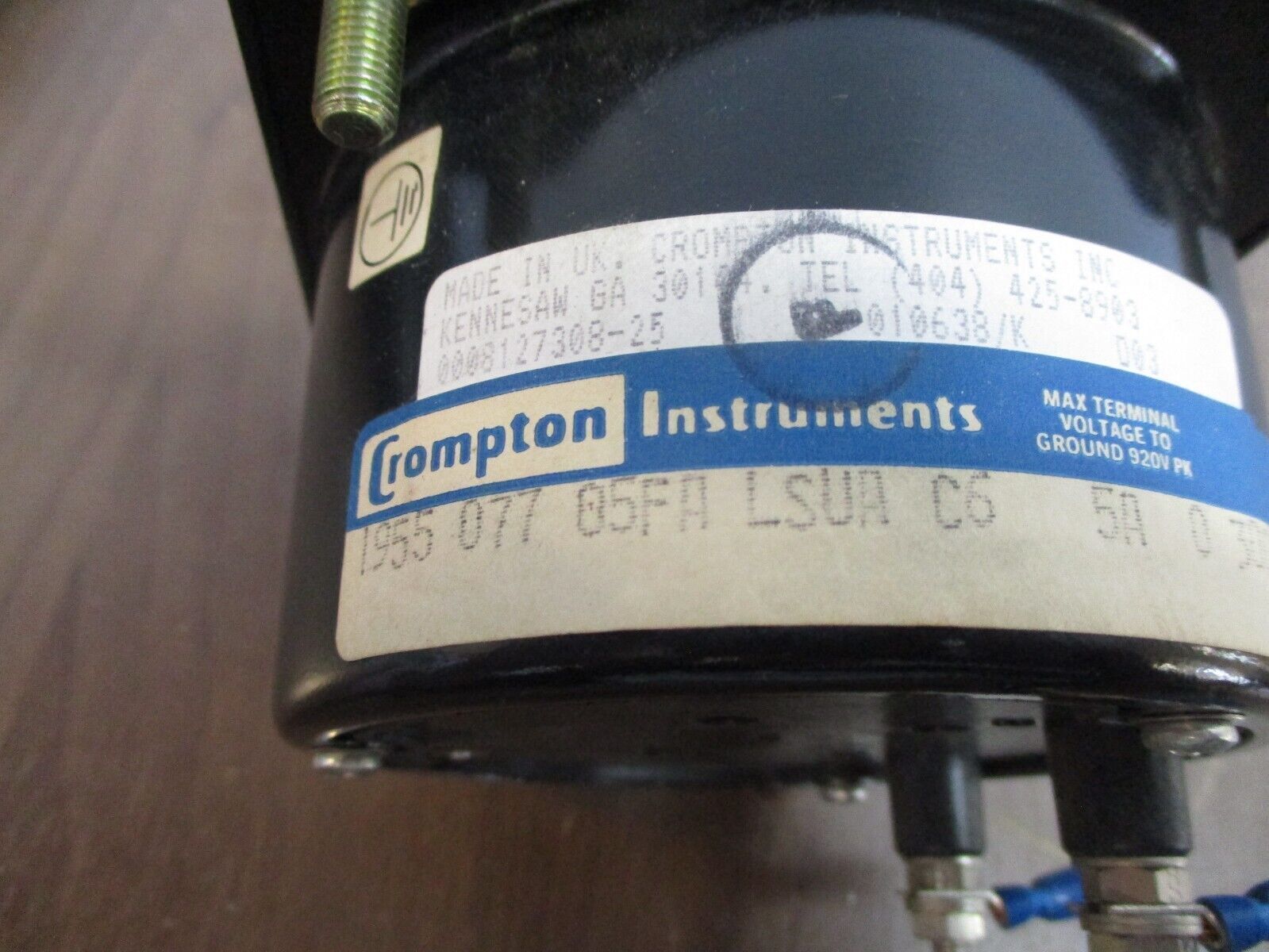 Crompton AC Ammeter 1955 077 05FA LSVA C6 Range: 0-3000A Used