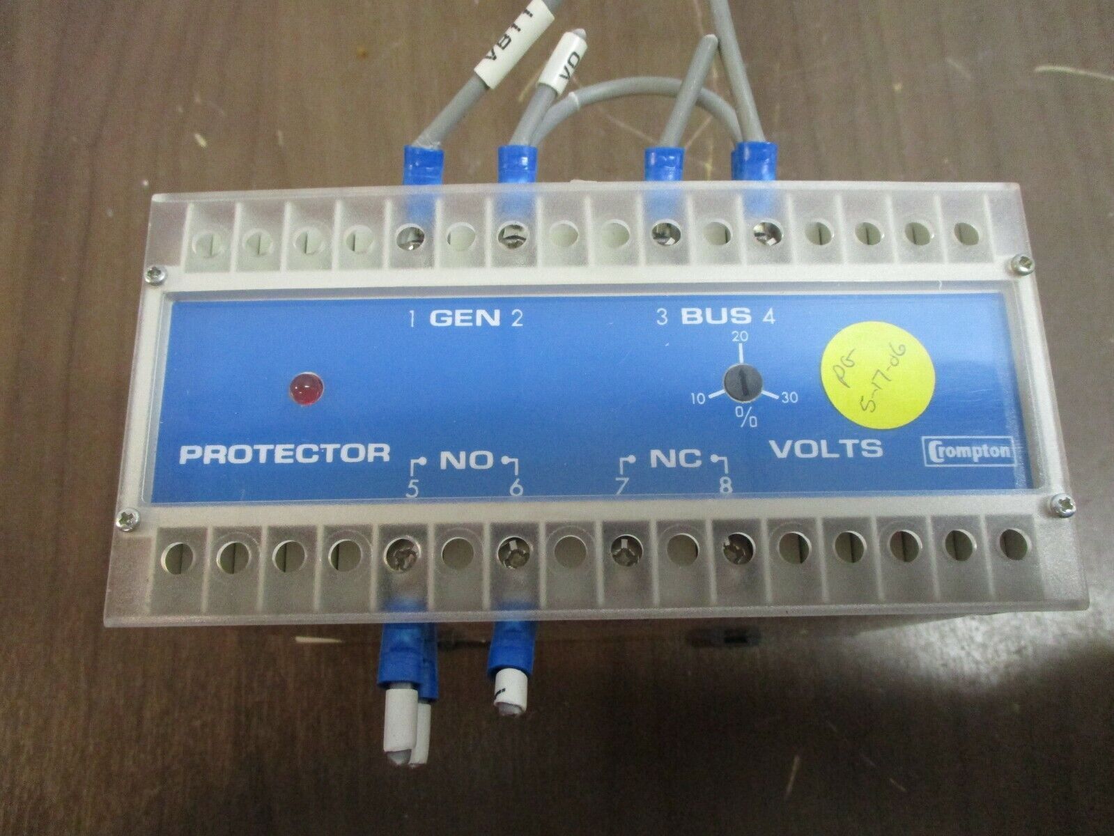 Crompton Protector Energize on Sync Relay 256-PLLU-PQBX-C6 120V 60Hz Used