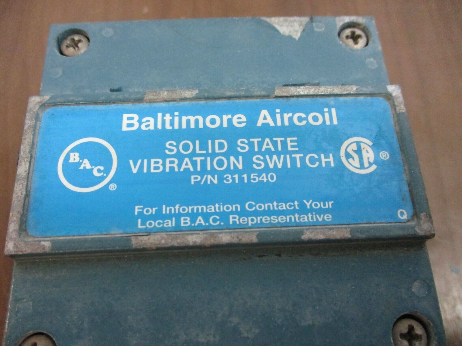 Baltimore Aircoil Solid State Vibration Switch 311540 Used