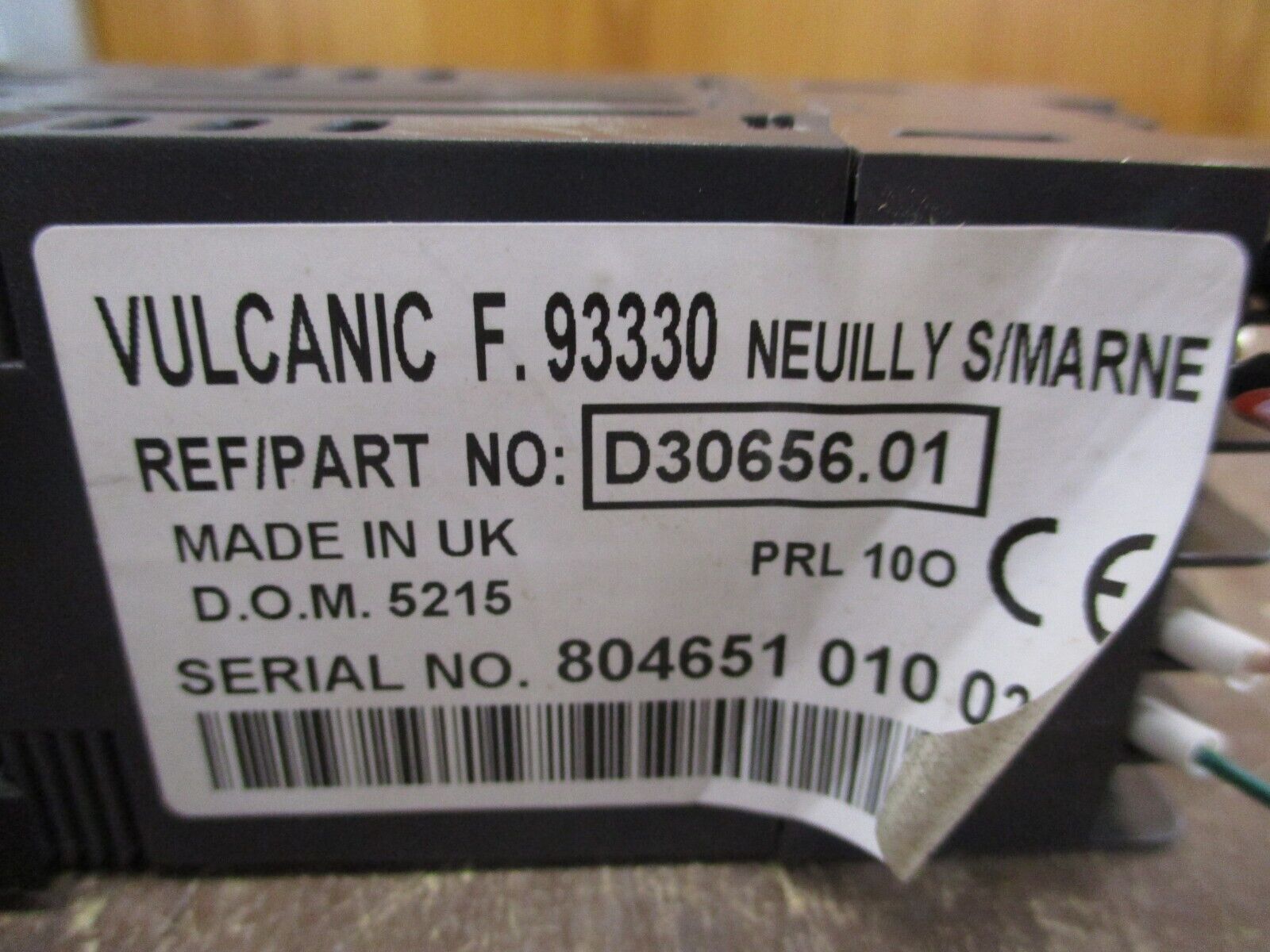 Vulcanic F.93330 Temperature Controller D30656.01 *Broken Bottom* Used