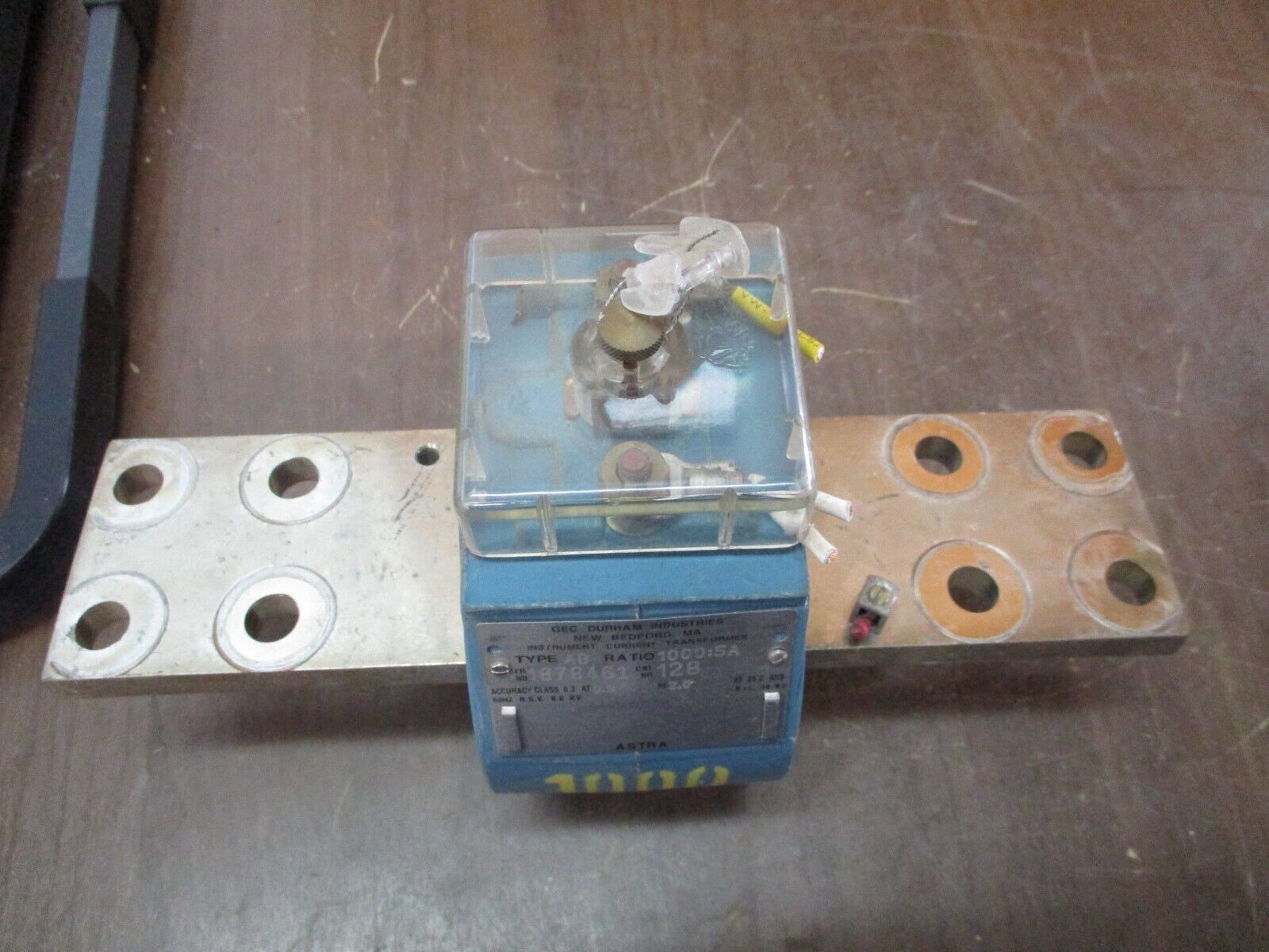 GEC Durham Type AB Current Transformer 128 Ratio 1000:5A 600V 10kV BIL Used
