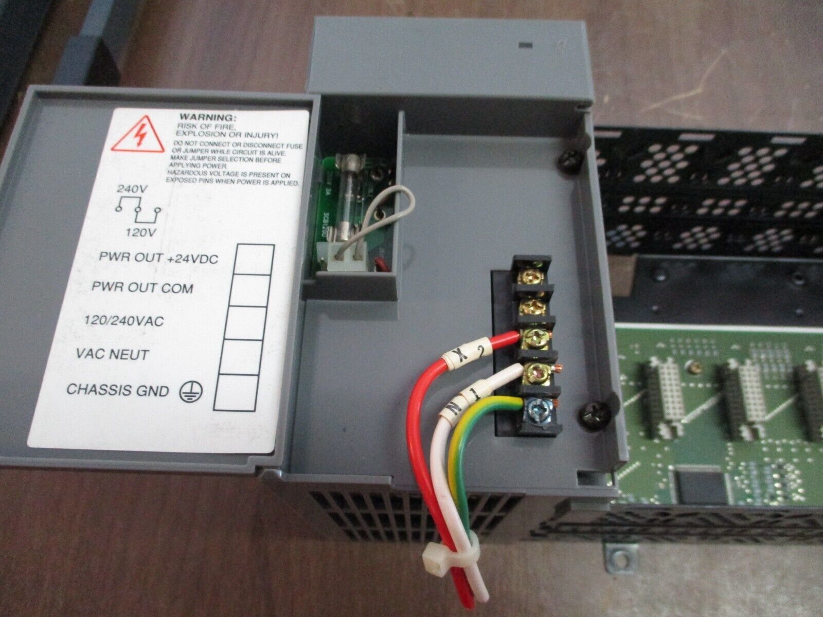 Allen-Bradley SLC 500 PLC Rack w/ Power Supply 1746-A7 / 1746-P2 7-Slot, Used