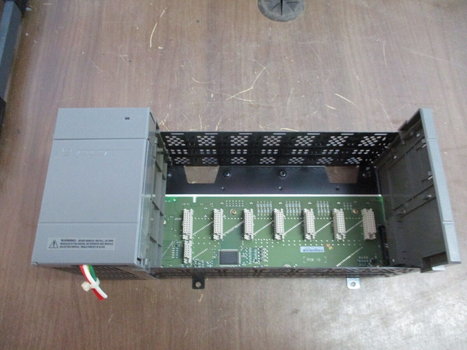 Allen-Bradley SLC 500 PLC Rack w/ Power Supply 1746-A7 / 1746-P2 7-Slot, Used