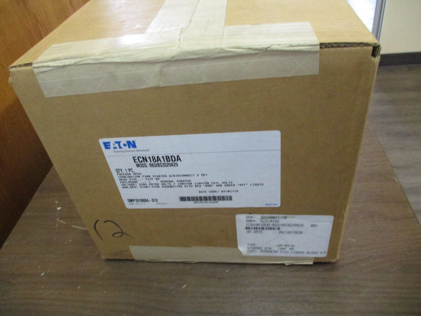 Eaton Size 00 Combination ECN18A1BDA MODS: R63/BS3S29A29 120V Coil New Surplus