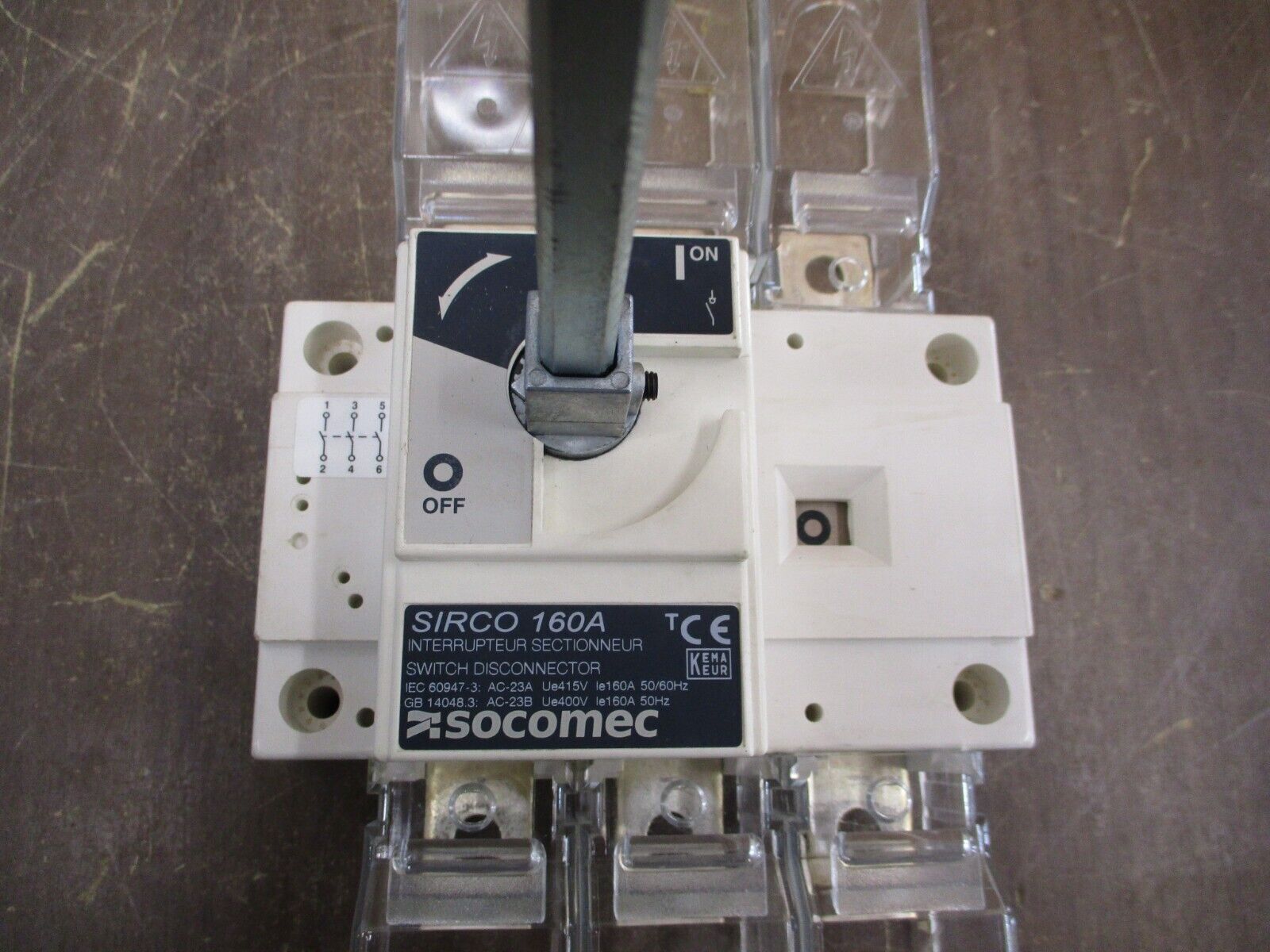 Socomec SIRCO Disconnect Switch 3X160A F 160A 415V 50/60Hz 3P Used
