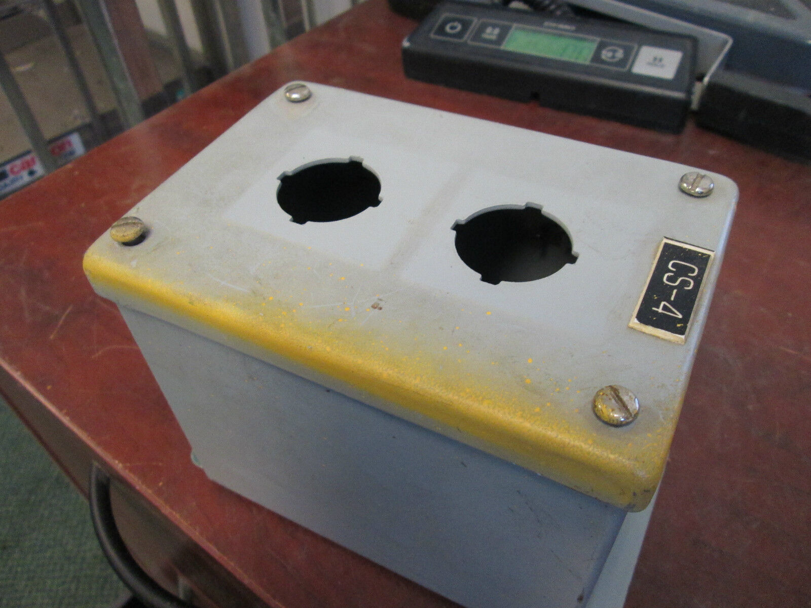 Hoffman Push Button Station E-2PBX 2-Hole Double Deep Used