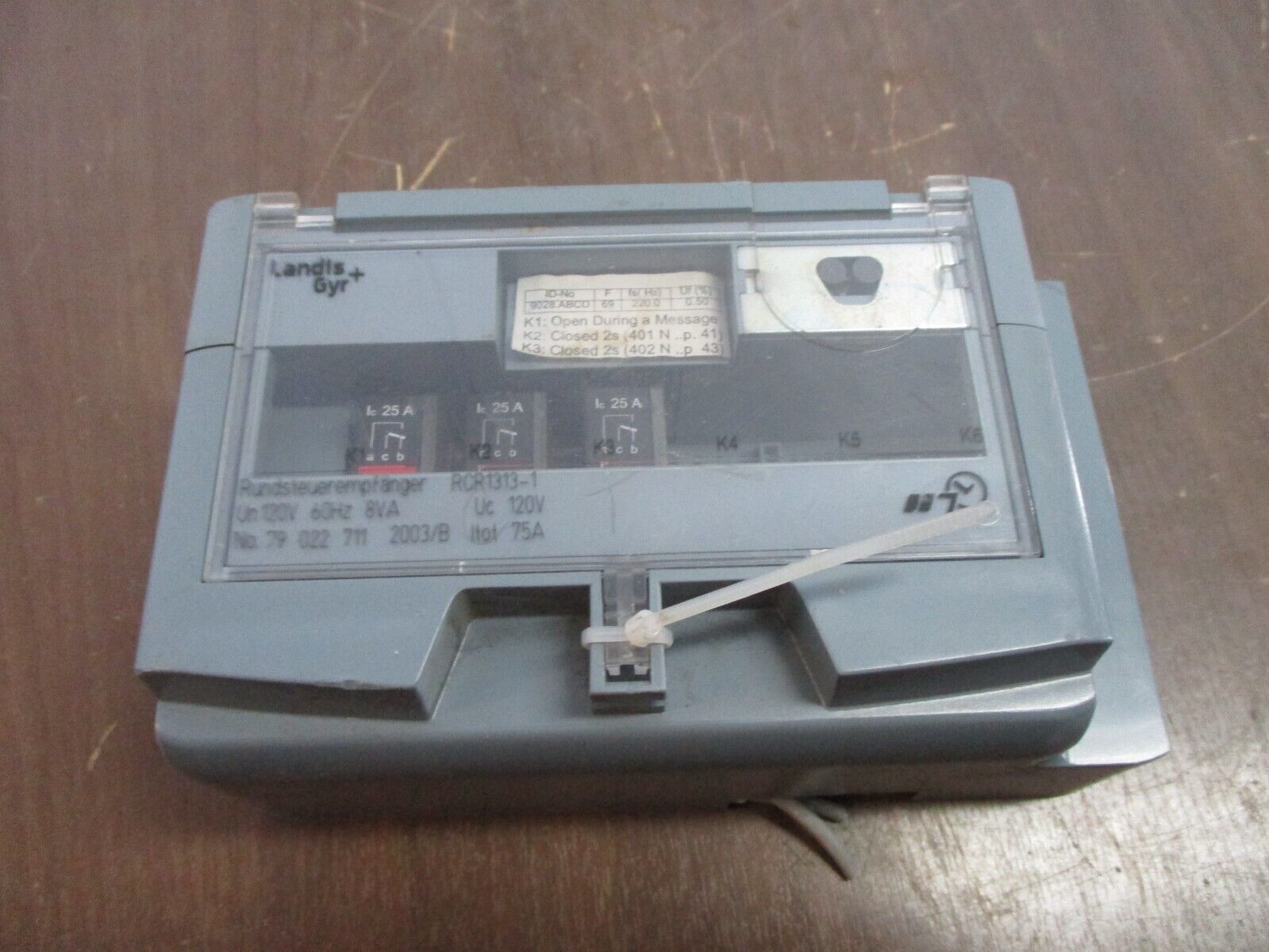 Landis & Gyr Ripple Control Receiver RCR1313-1 120V 60Hz 8VA Used