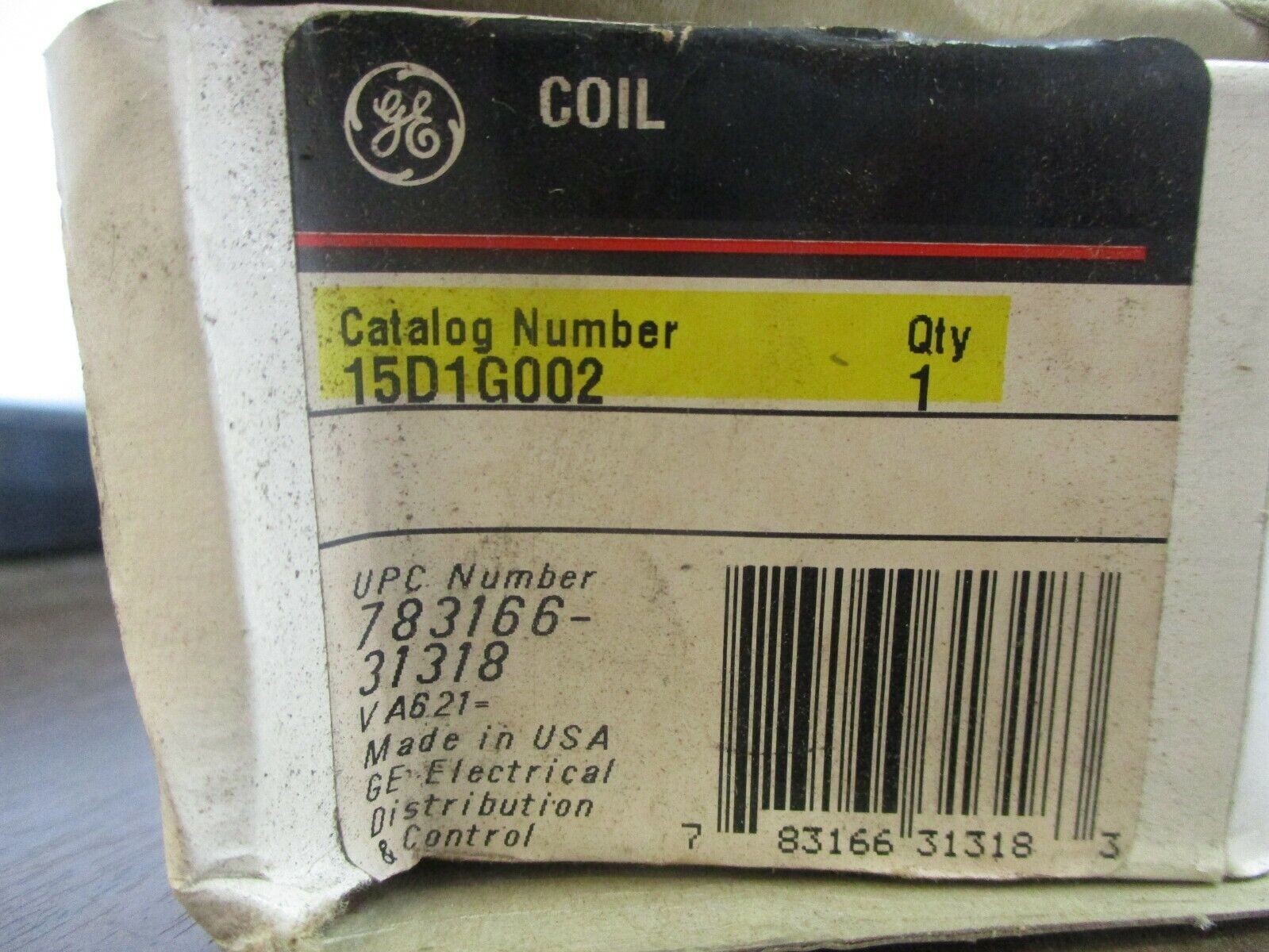 GE Magnetic Coil 15D1G002 115V 60Hz New Surplus
