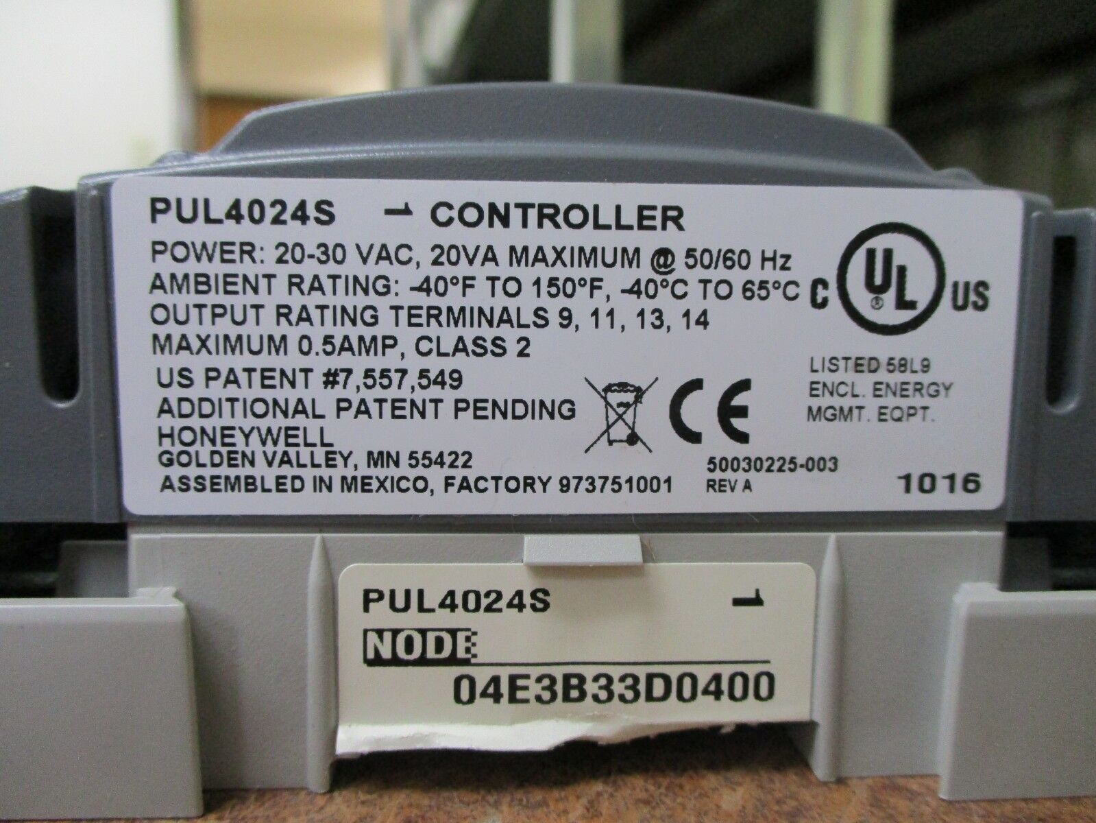 Honeywell Spyder Sylk Enhanced Controller PUL4024S 20-30V 20VA 50/60Hz Used
