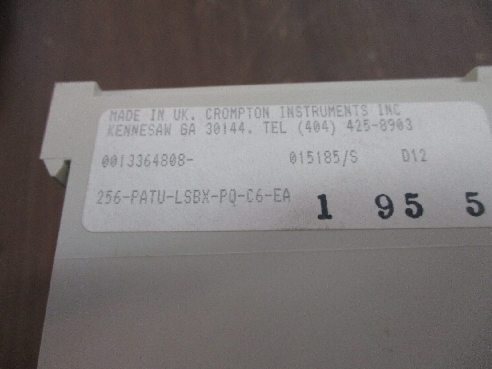 Crompton Protector Energize on Trip Relay 256-PATU-LSBX-PQ-C6-EA 120V 5A 60Hz