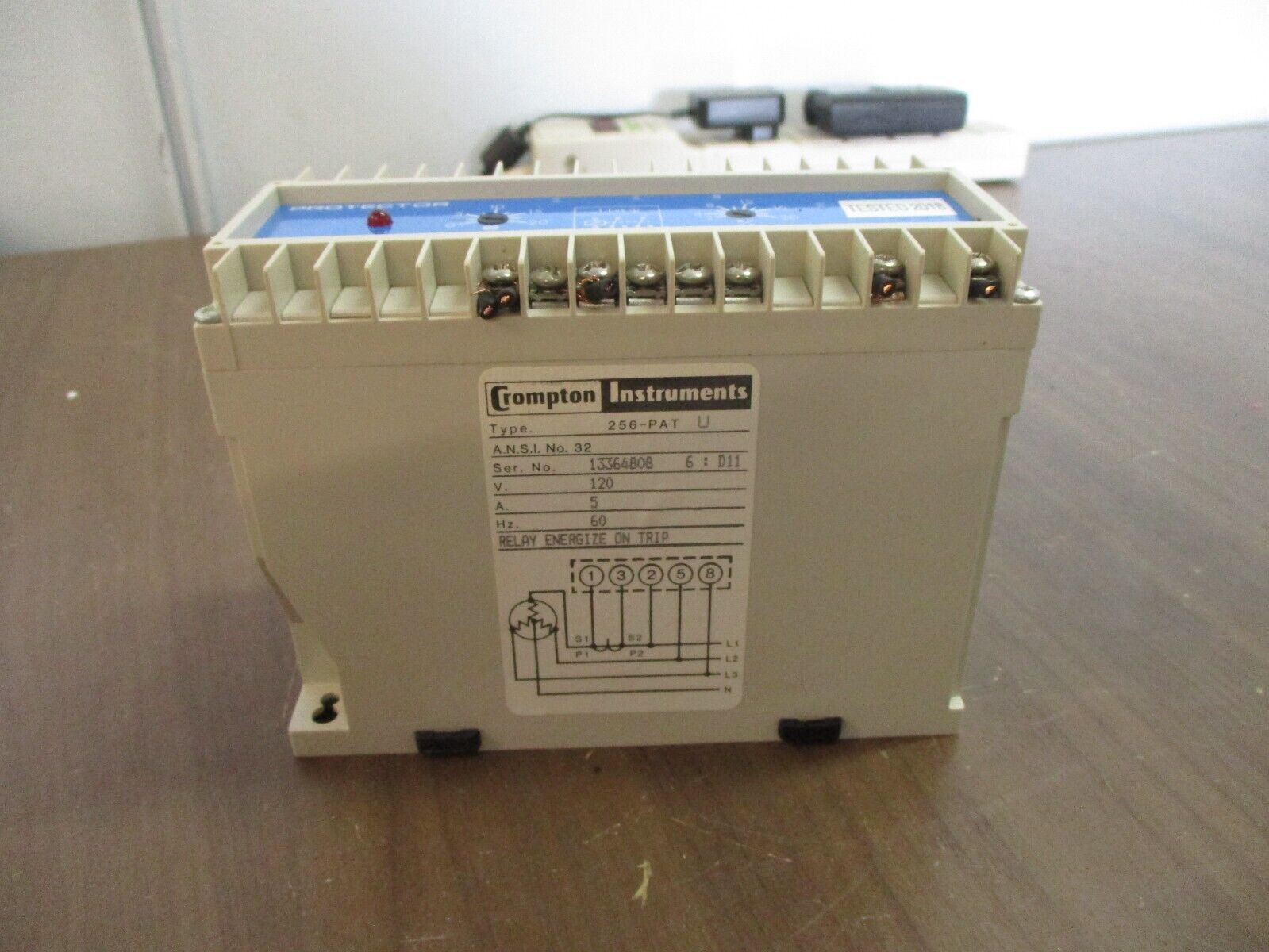 Crompton Protector Energize on Trip Relay 256-PATU-LSBX-PQ-C6-EA 120V 5A 60Hz
