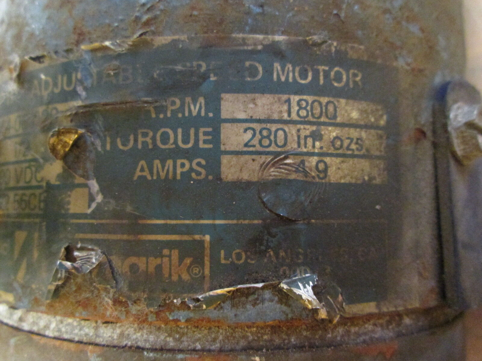 Minarik DC Motor 504-06-020 1/2HP 1800RPM FR:56CE 90VDC 4.9A Used