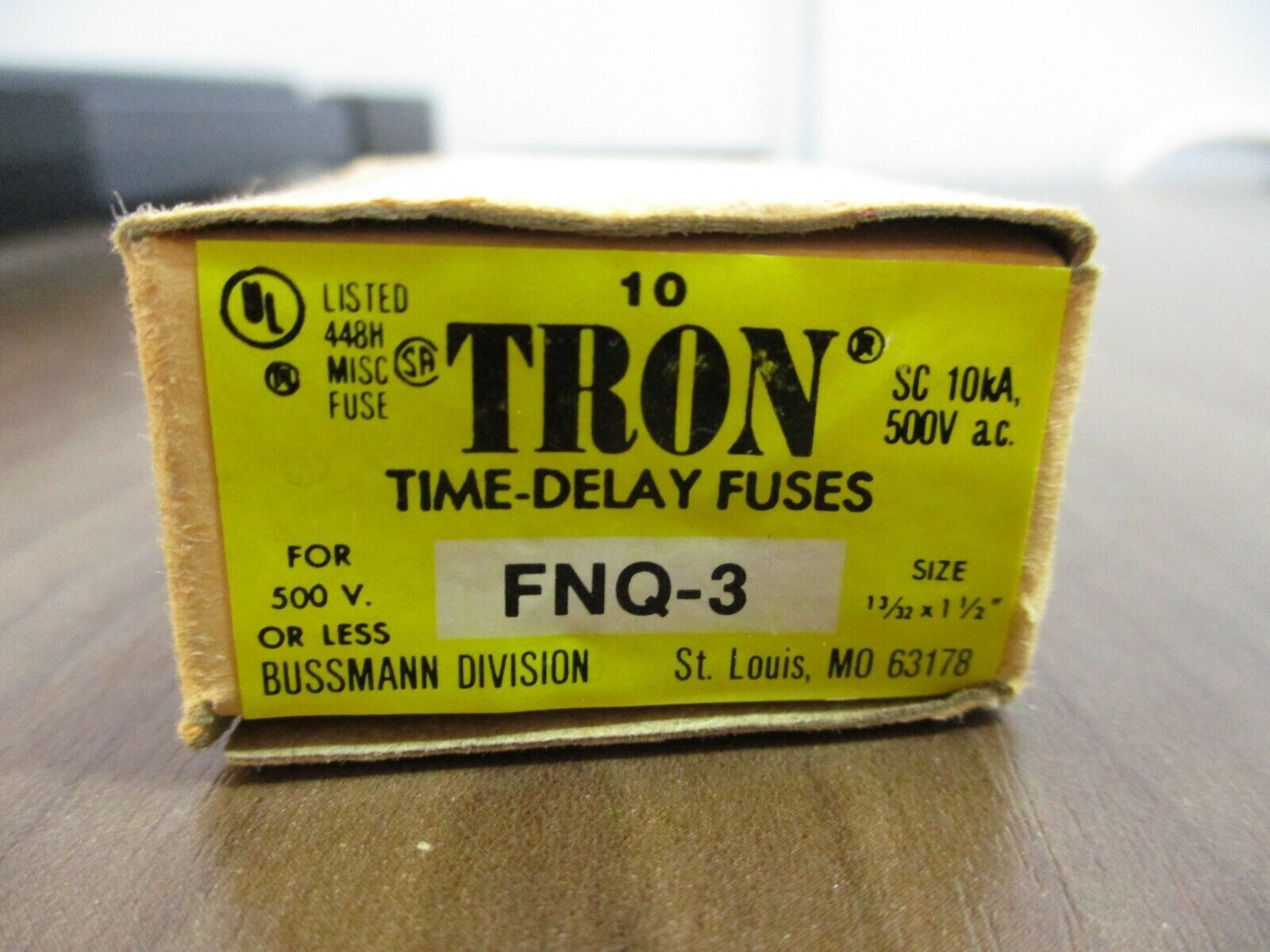 Bussmann Tron Fuse FNQ-3 3A 500V *Box of 10* New Surplus