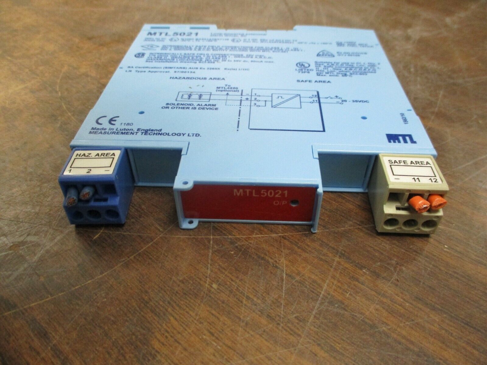 Measurement Technology Loop-Powered Solenoid/Alarm Driver MTL5021 20-35VDC Used