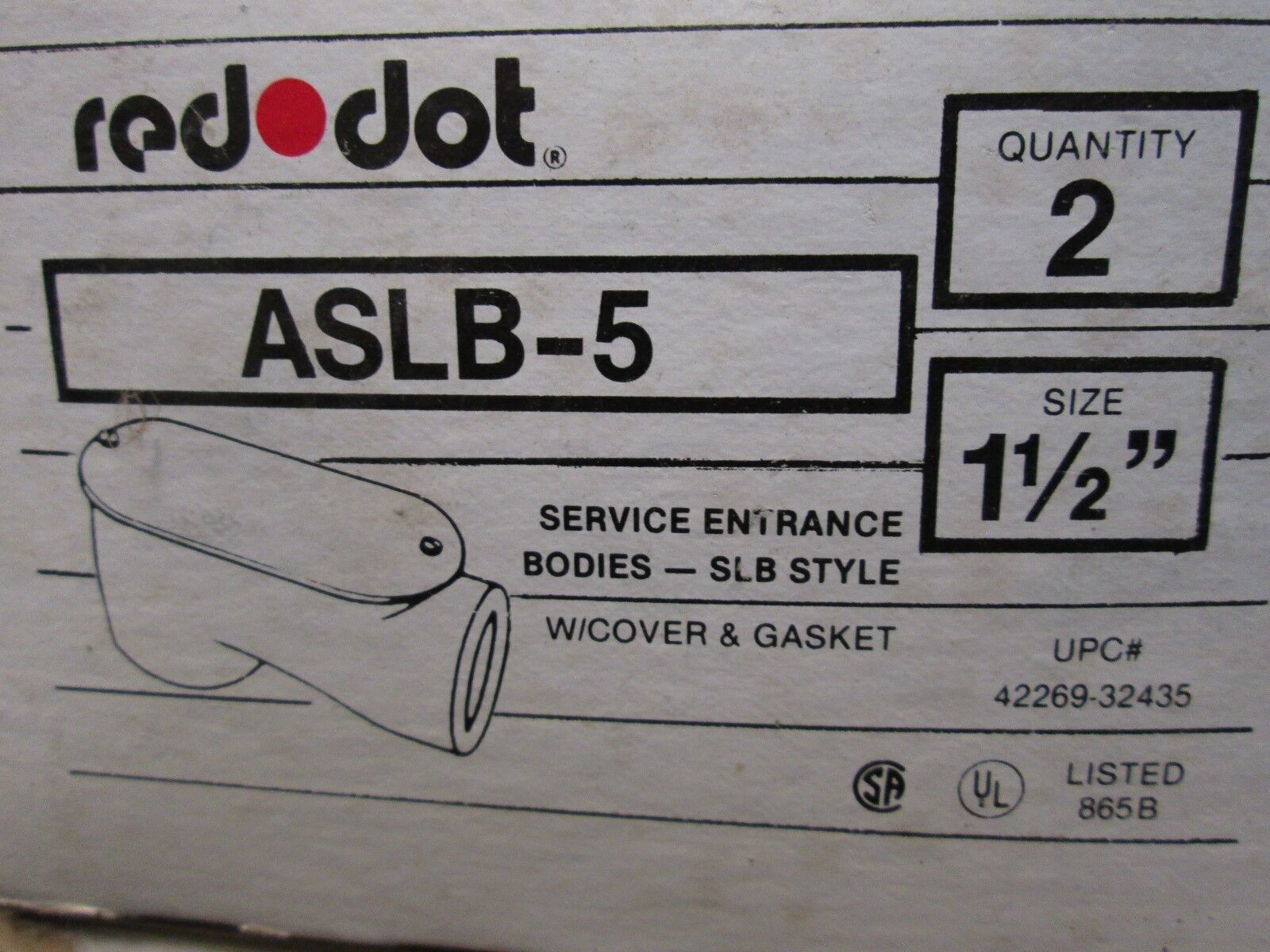 Red Dot Conduit Body ASLB-5 1-1/2" *Box of 2*