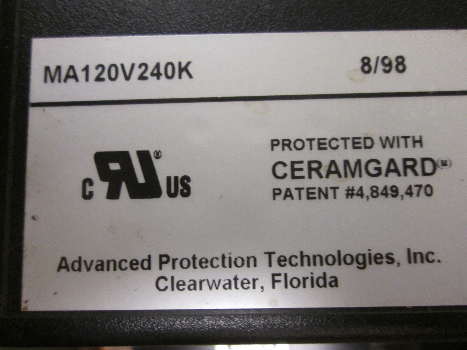 Transient Eliminator Surge Suppressor XTE/2XGA 208/120V 50/60Hz Used