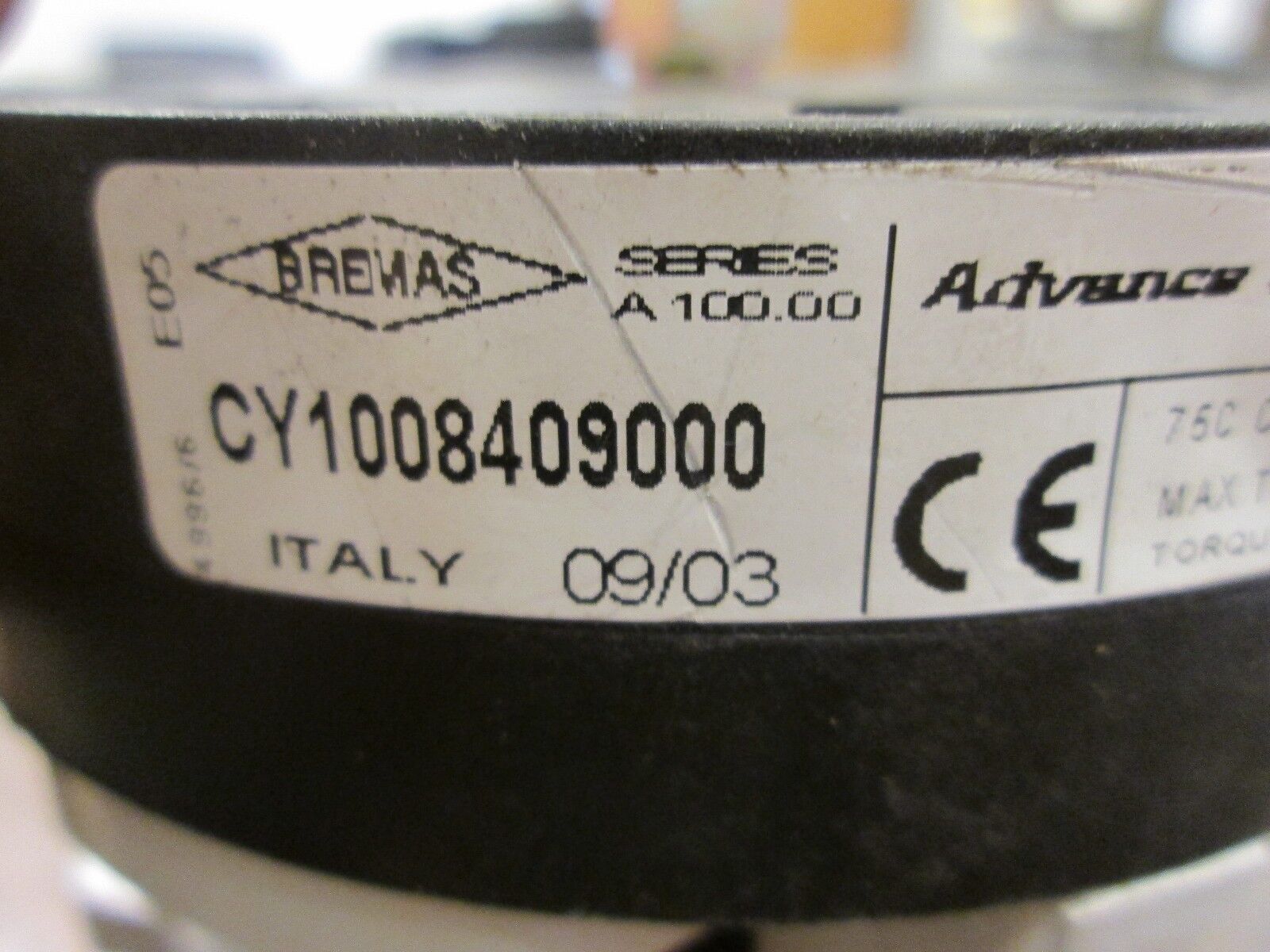 Bremas Rotary Switch CY1008409000 100A 600V Used