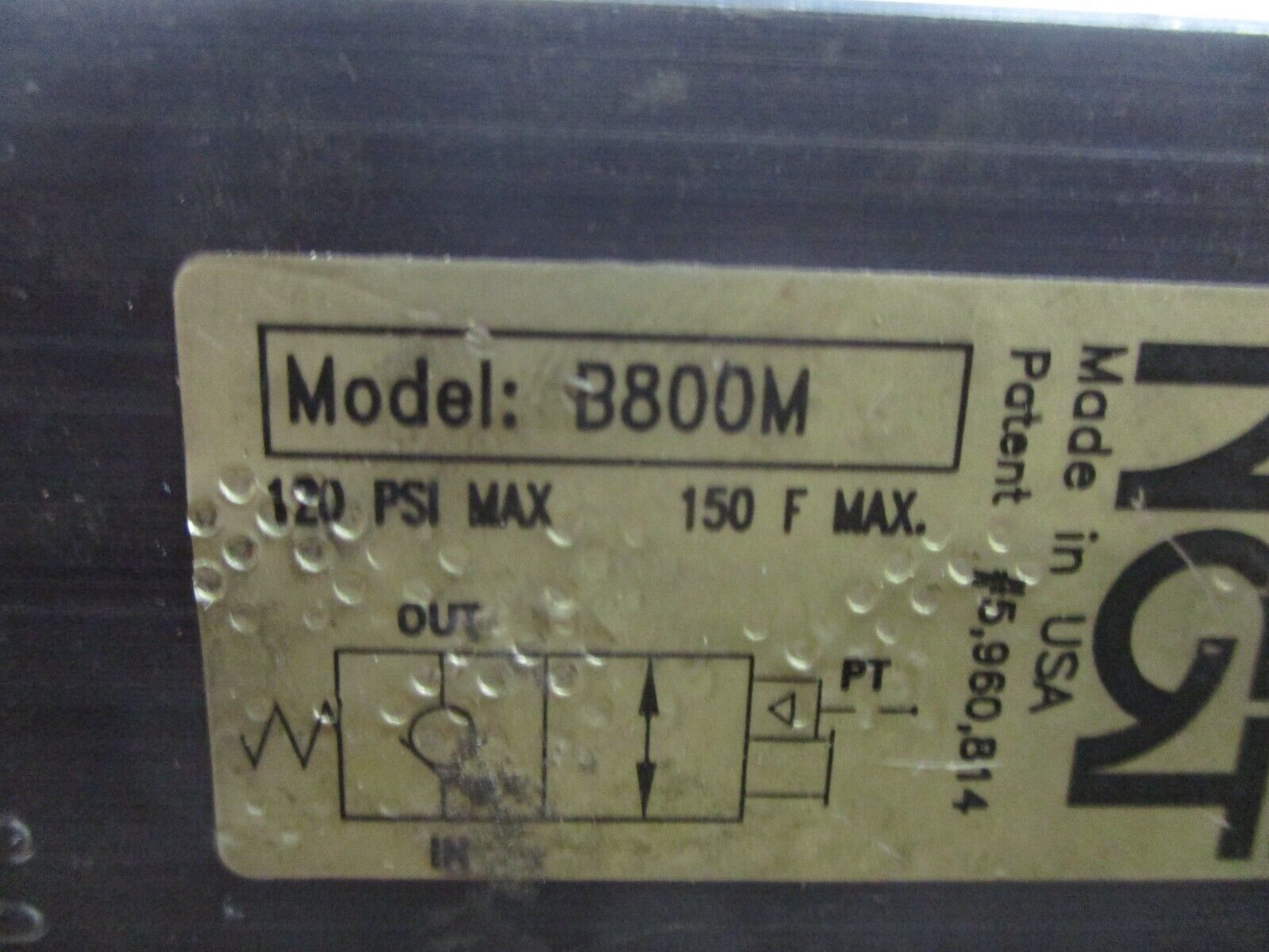 NGT Check Valve B800M 120PSI 150°F Used