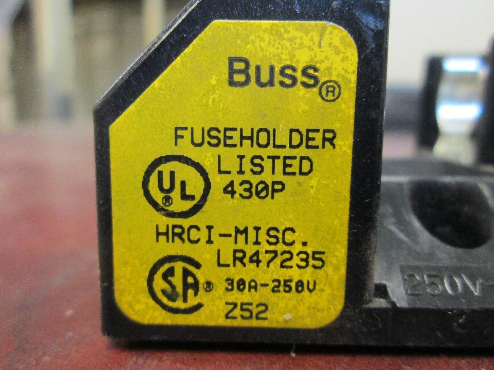 Bussman Fuse Holder H25030-2C 30A 250V 2P *Lot of 3* Used
