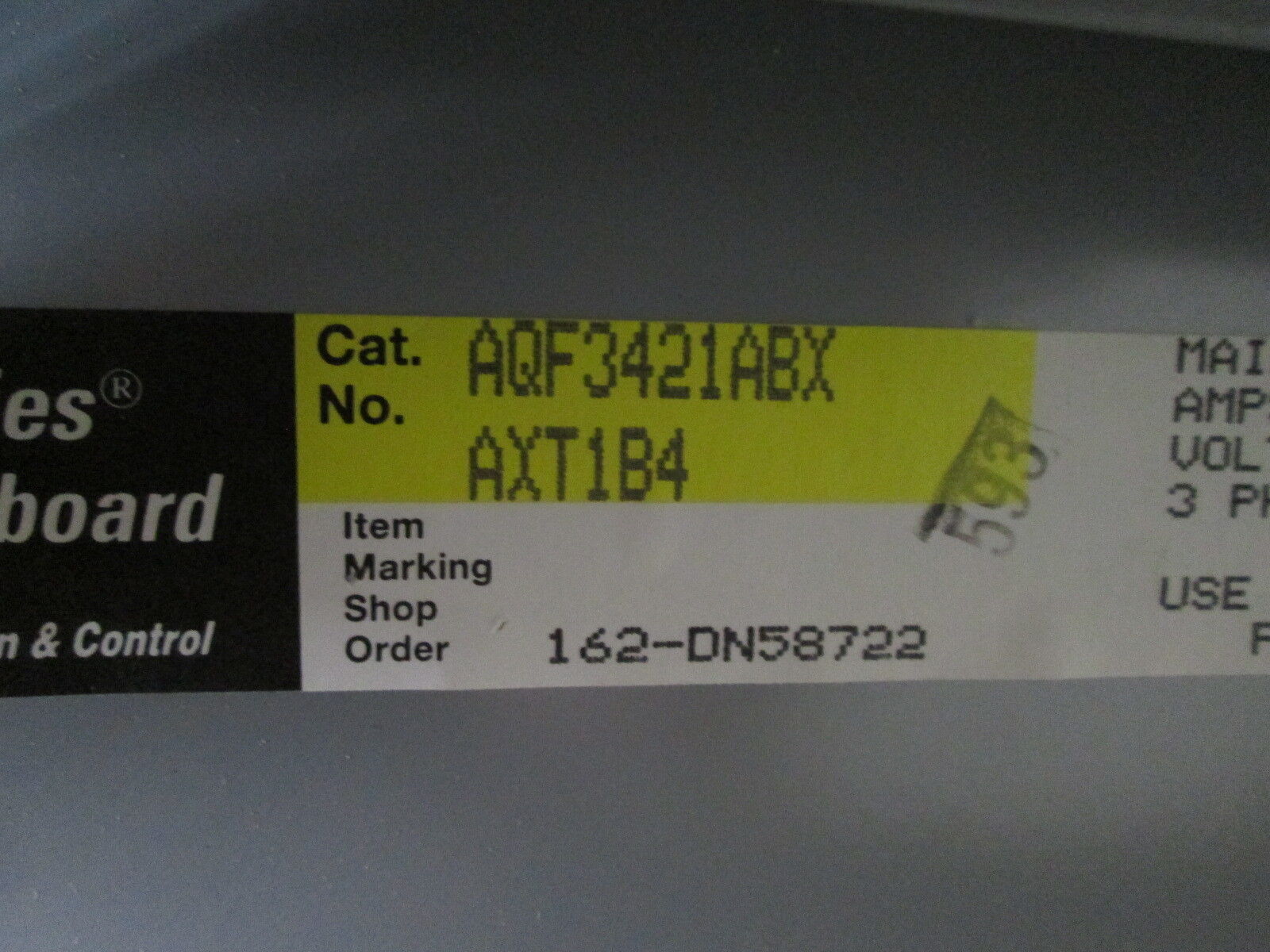 GE Main Lug Circuit Breaker Panel w/ Surge Suppressor AQF3421ABX 125A Max Used