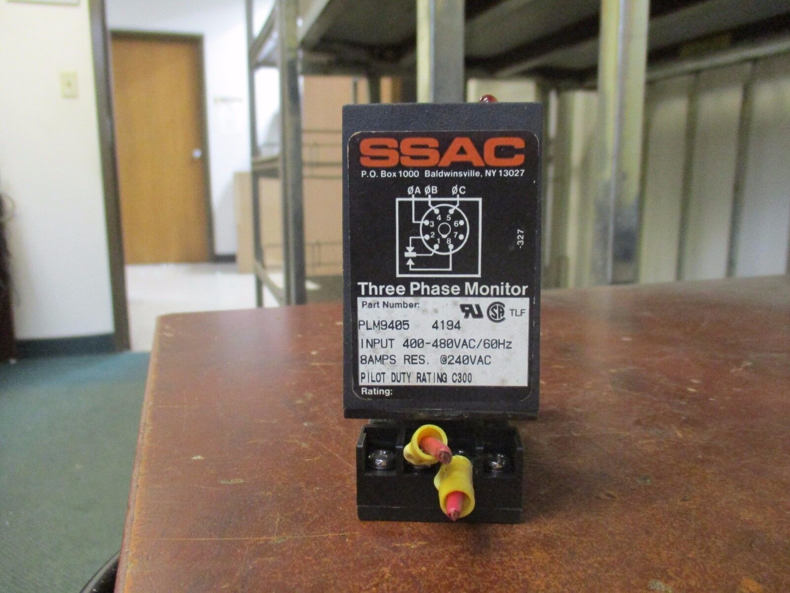 SSAC 3-Phase Monitor PLM9905 4194 400-480V 60Hz Used