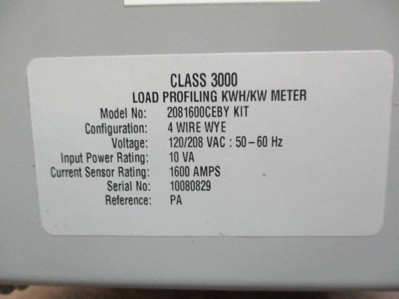 E-Mon D-Mon Class 300 Load Profiling KWH/KW Meter 2081600CEBY KIT 120/208V Used