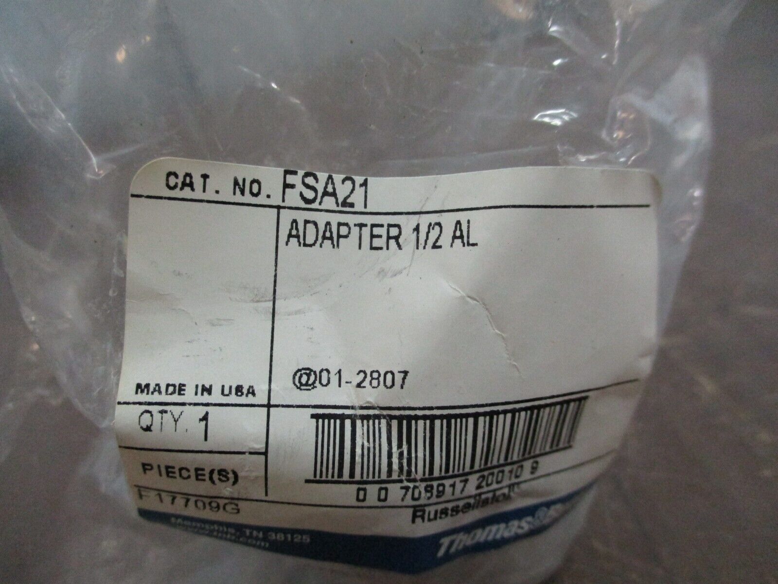 Thomas & Betts Conduit Adapter FSA21 1/2" AL New Surplus