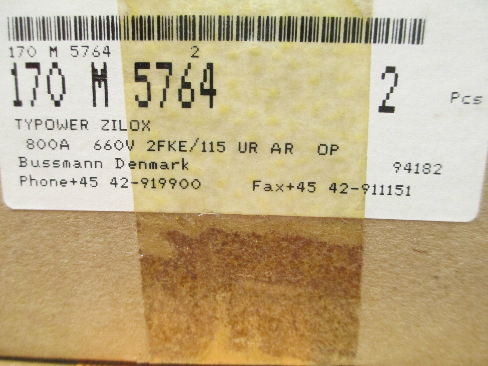 Bussmann Typower Zilox 800A 660V 2FKE/115 *New In Box Of 2*