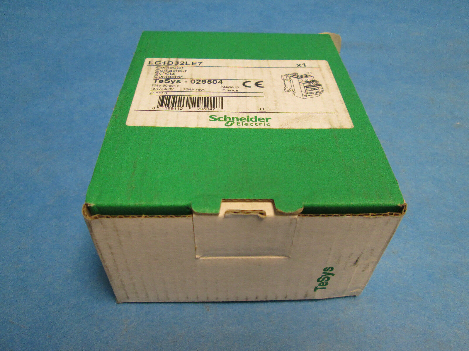Schneider Electric LC1D32LE7 IEC Open 3P Contactor 208VAC 32A