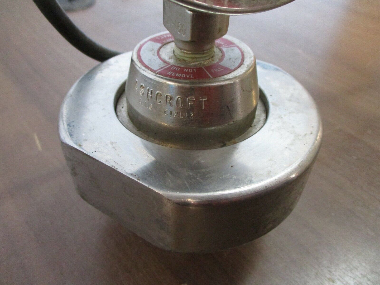 Pres-Temp Pressure Gauge w/ Diaphragm Seal Range: 0-160PSIG Ashcroft Seal Used