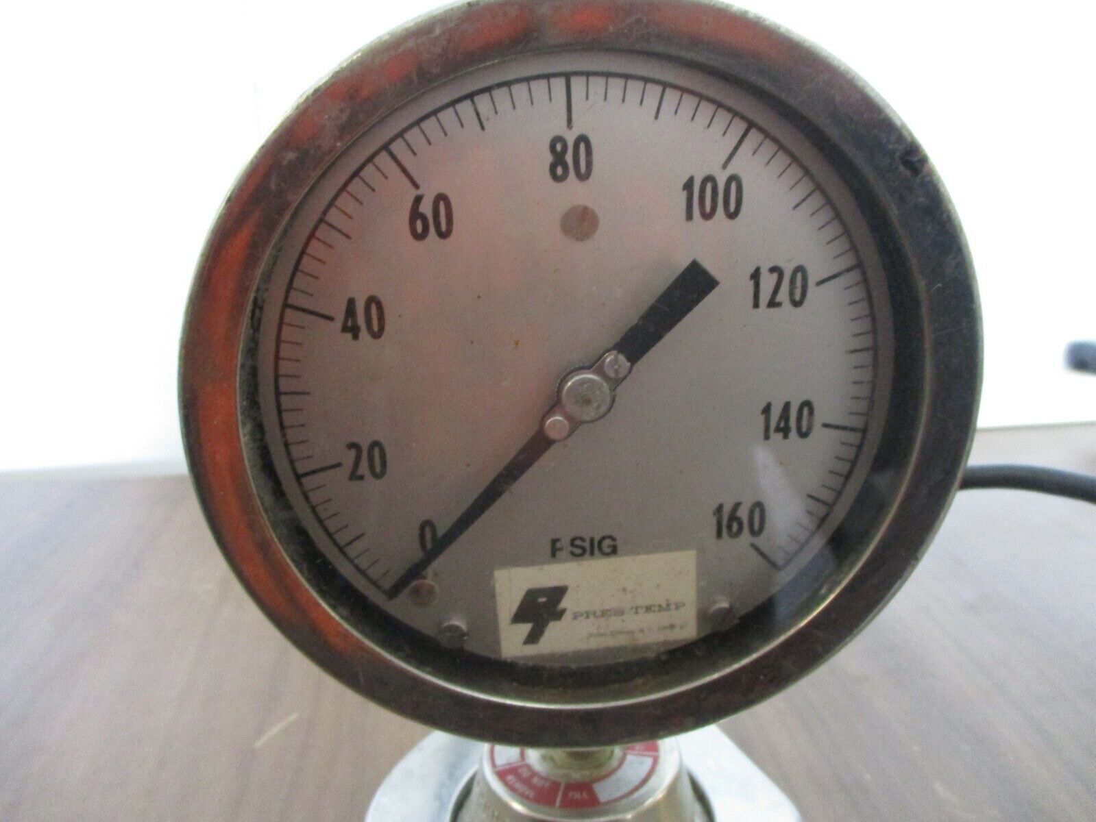 Pres-Temp Pressure Gauge w/ Diaphragm Seal Range: 0-160PSIG Ashcroft Seal Used