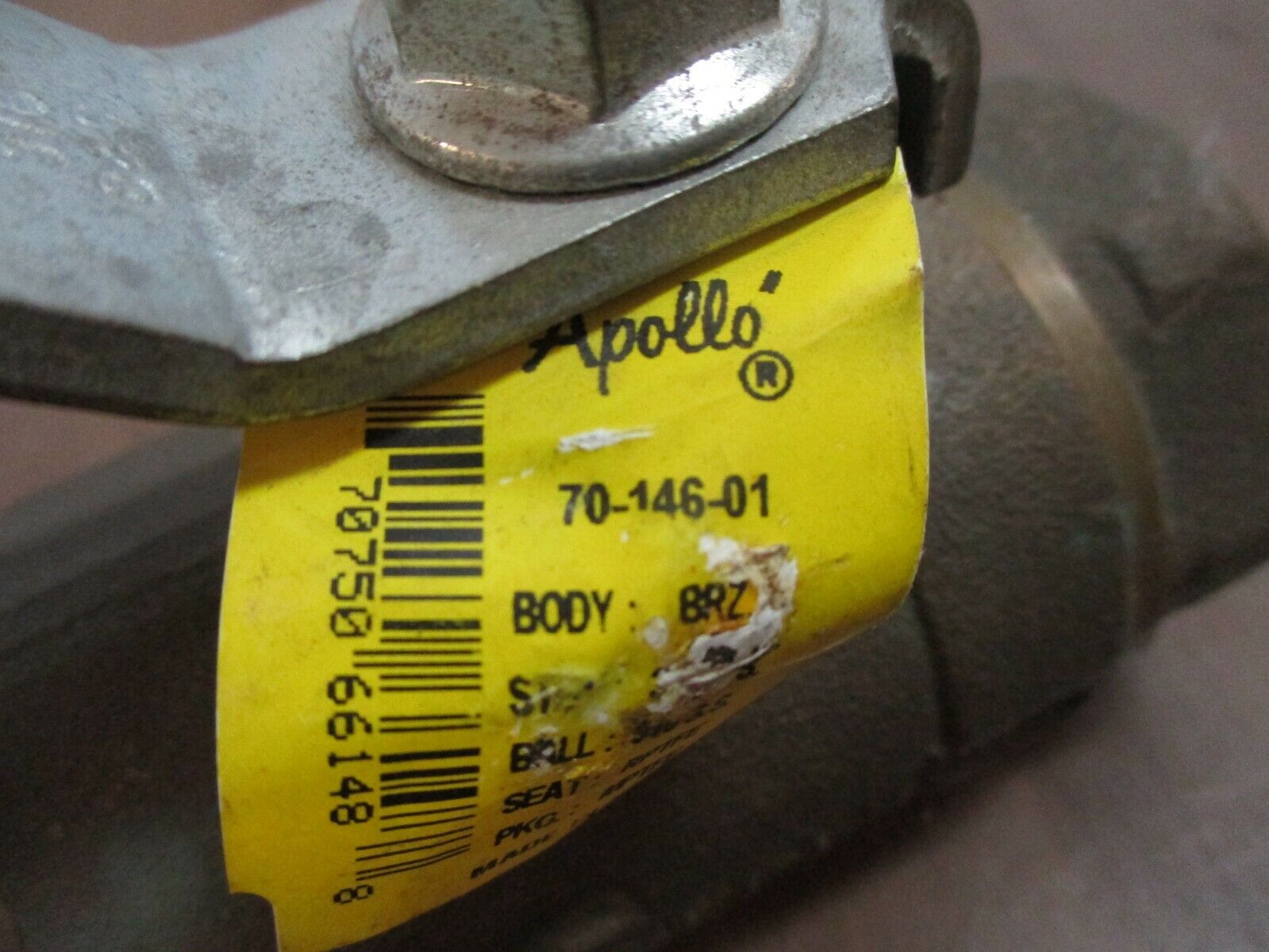 Apollo Ball Valve 70-146-01 Body: BRZ Stem: 316 SS Ball: 316 SS Seat: RPTFE Used