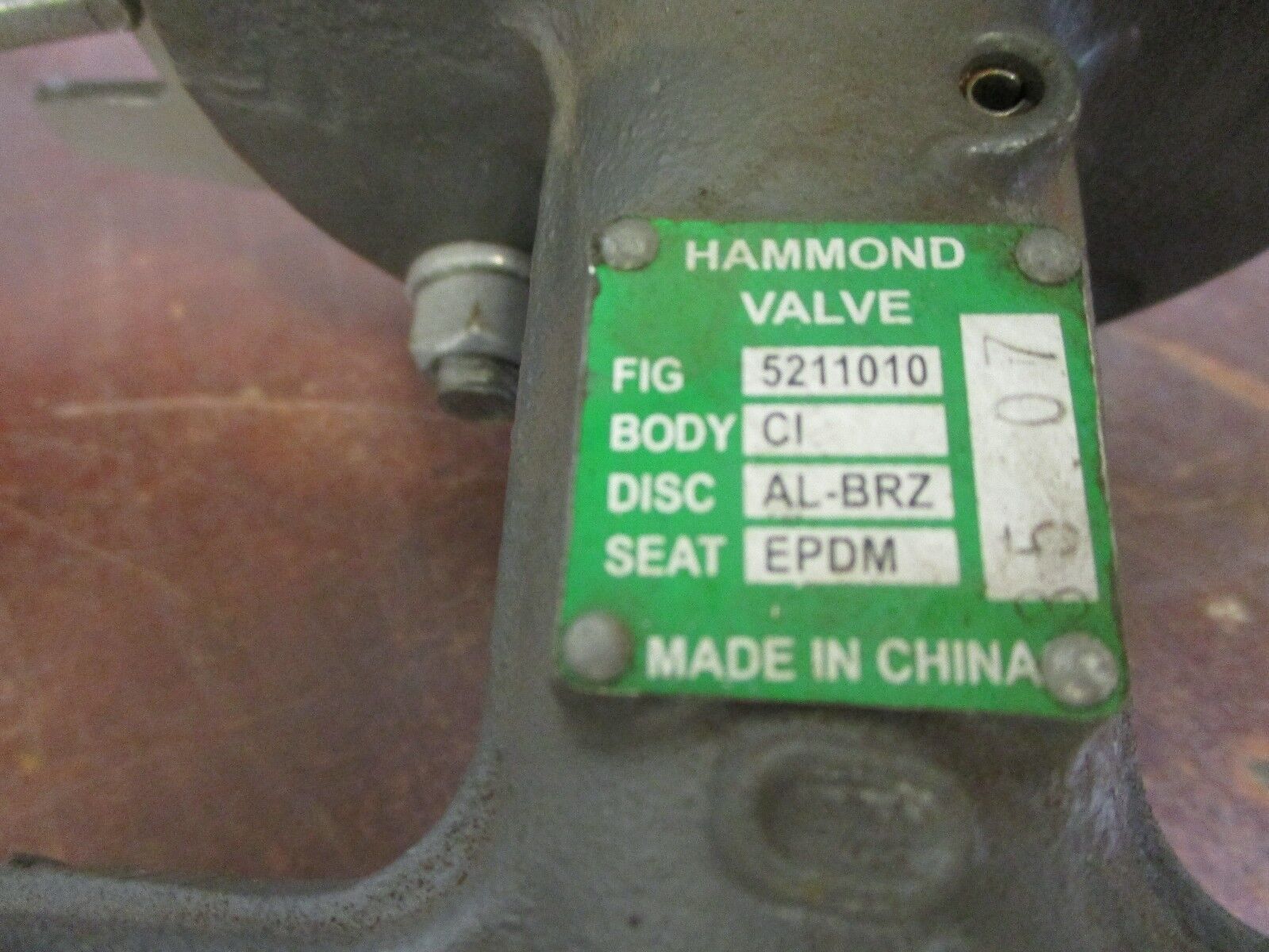 Hammond Butterfly Valve 5211010 5" Used