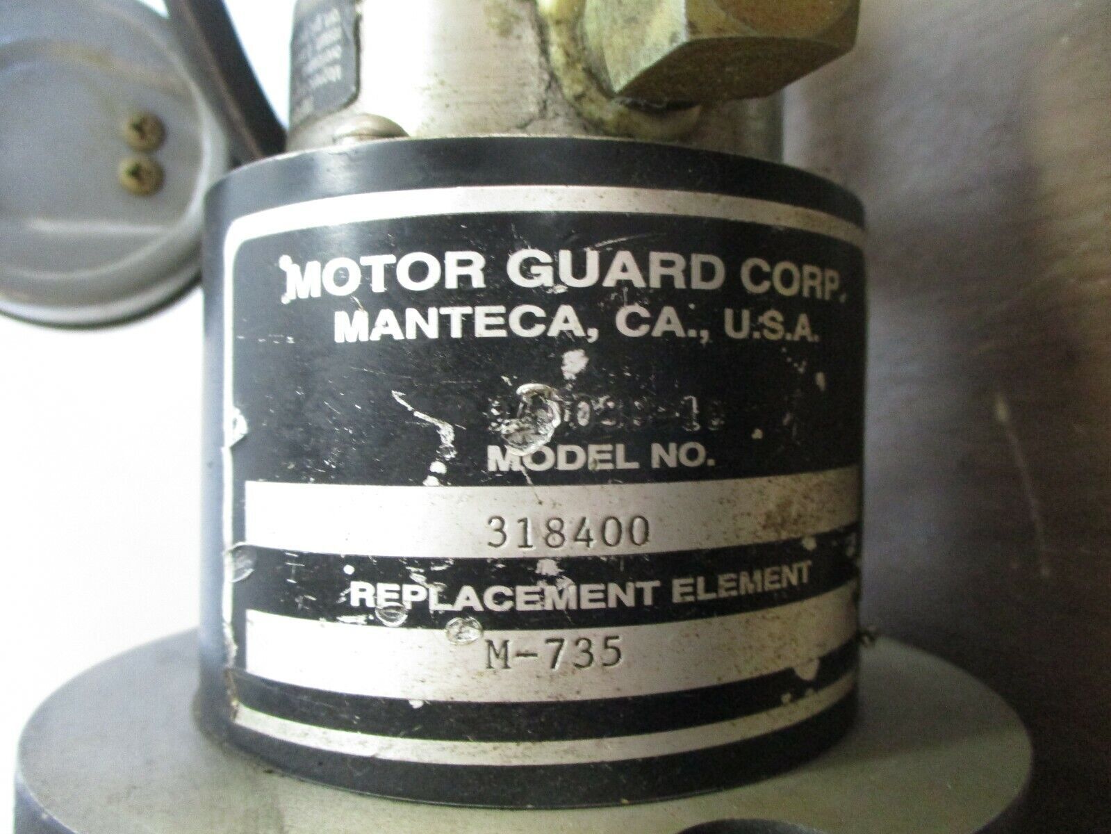 Motor Guard Oil Pump 318400 0.08HP 1800RPM *Missing Gauge Lens* Used
