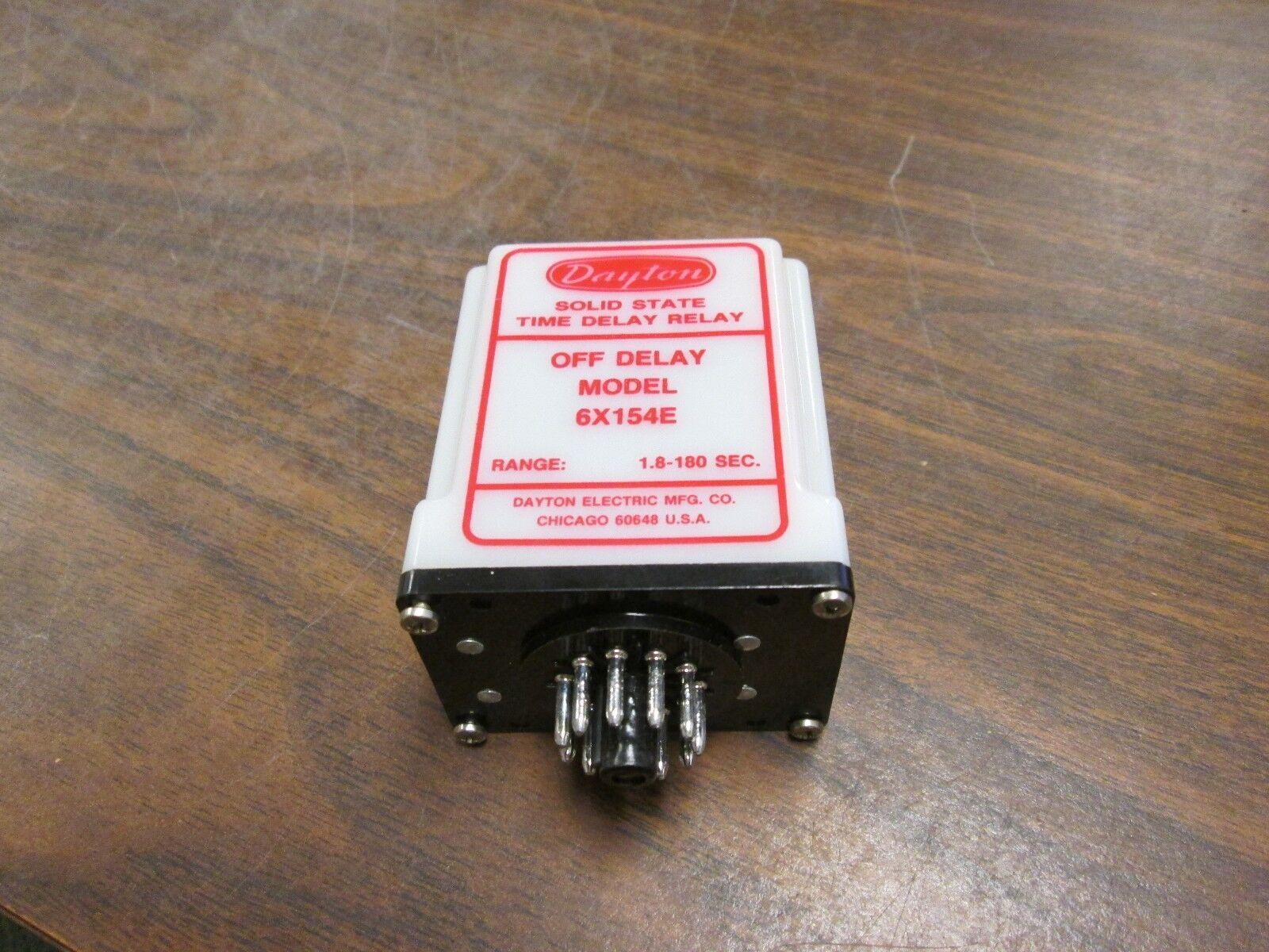Dayton Time Delay Relay 6X154E Range: 1.8-180 sec Used