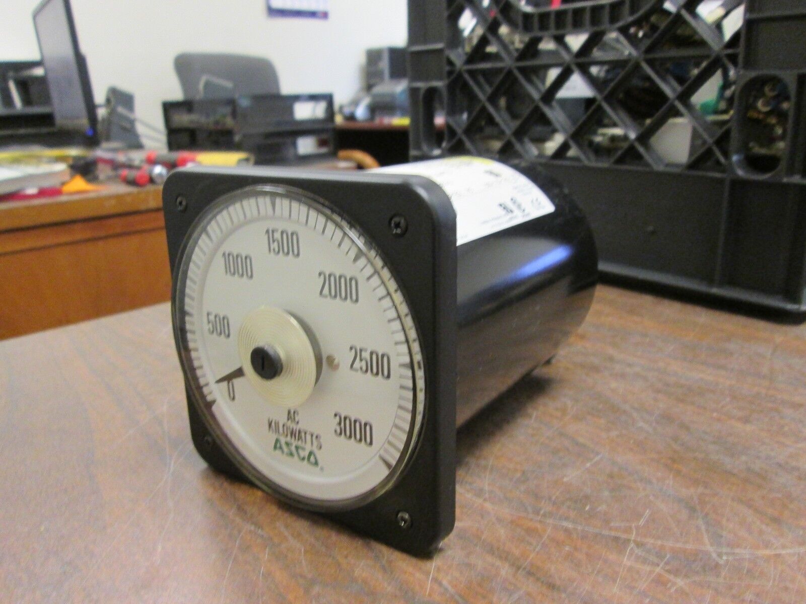 ASCO Kilowatt Meter BLS-77 Range: 0-3000KW Used