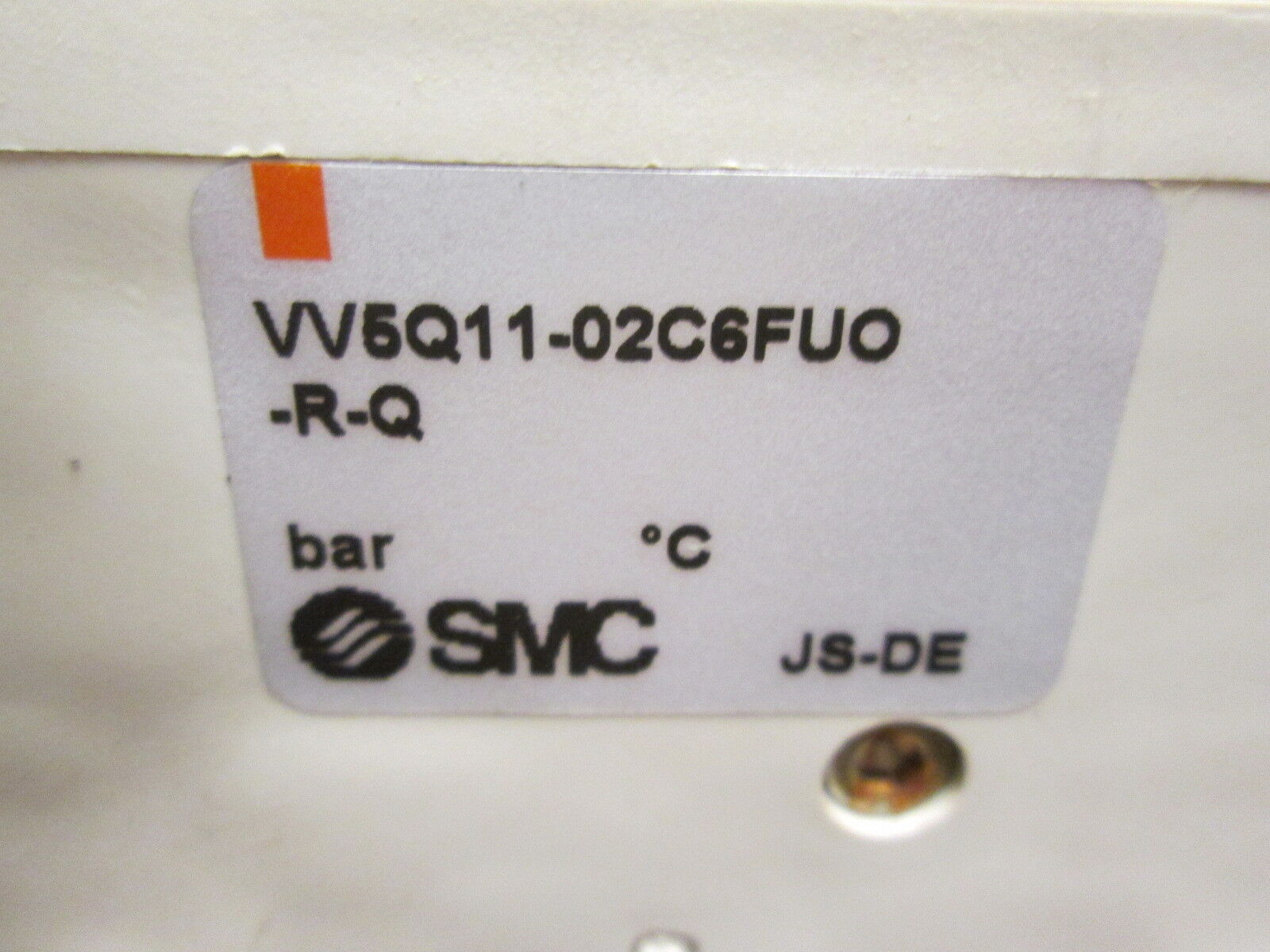 SMC Manifold w/ (2) Solenoid Valves VV5Q11-02C6FUO-R-Q 2-Slot Used