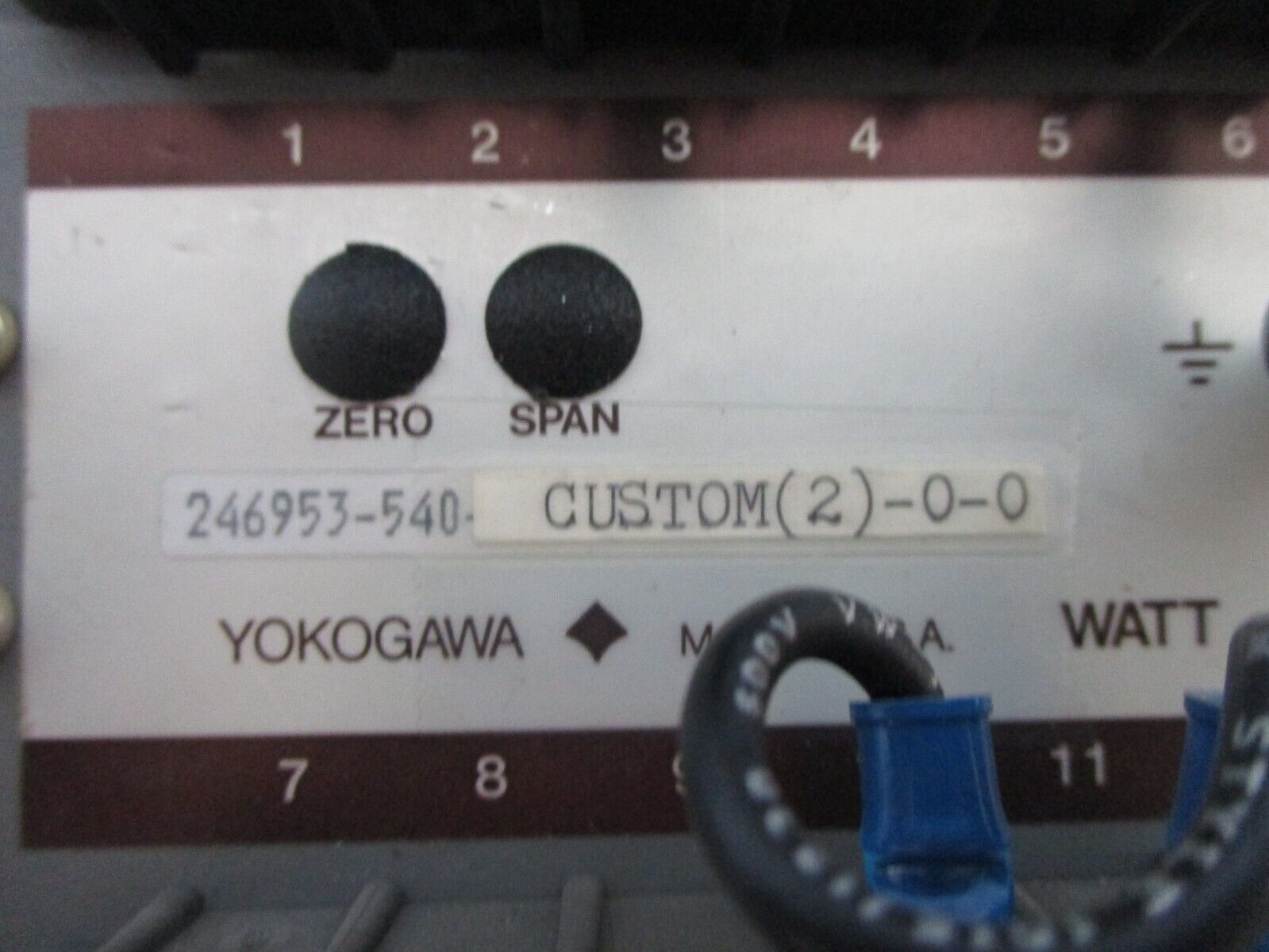 Yokogawa JUXTA Transducer 246953-540-CUSTOM(2)-0-0 120VAC 5A 60Hz Used
