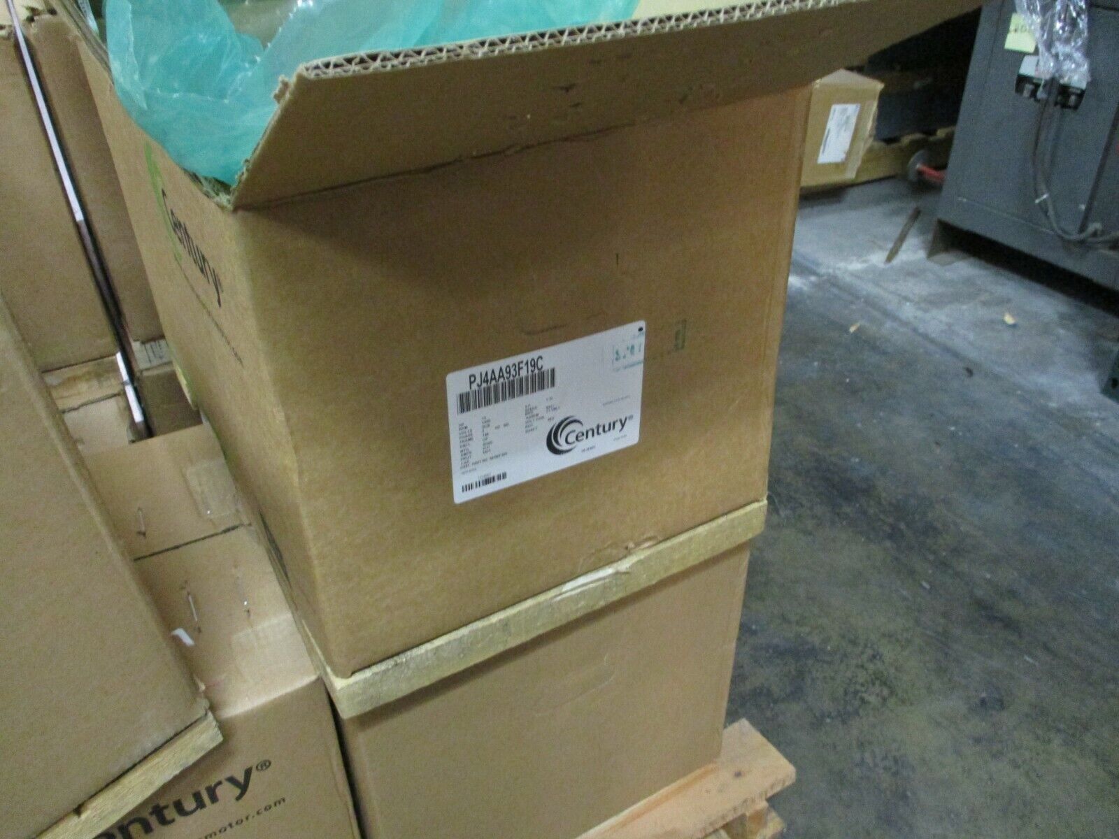 Century AC Motor PJ4AA93F19C 15HP 1400RPM 184 Frame DP Enclosure New Surplus