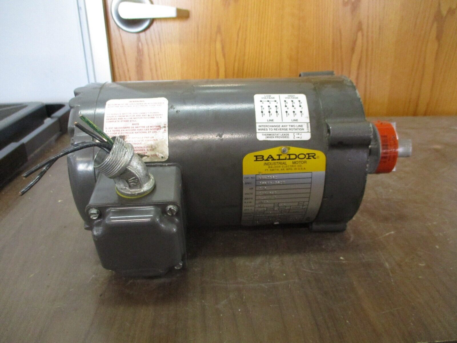 Baldor Motor VNM3542 3/4HP 1800RPM 230/460V 2.6/1.3A 60Hz 3Ph Used