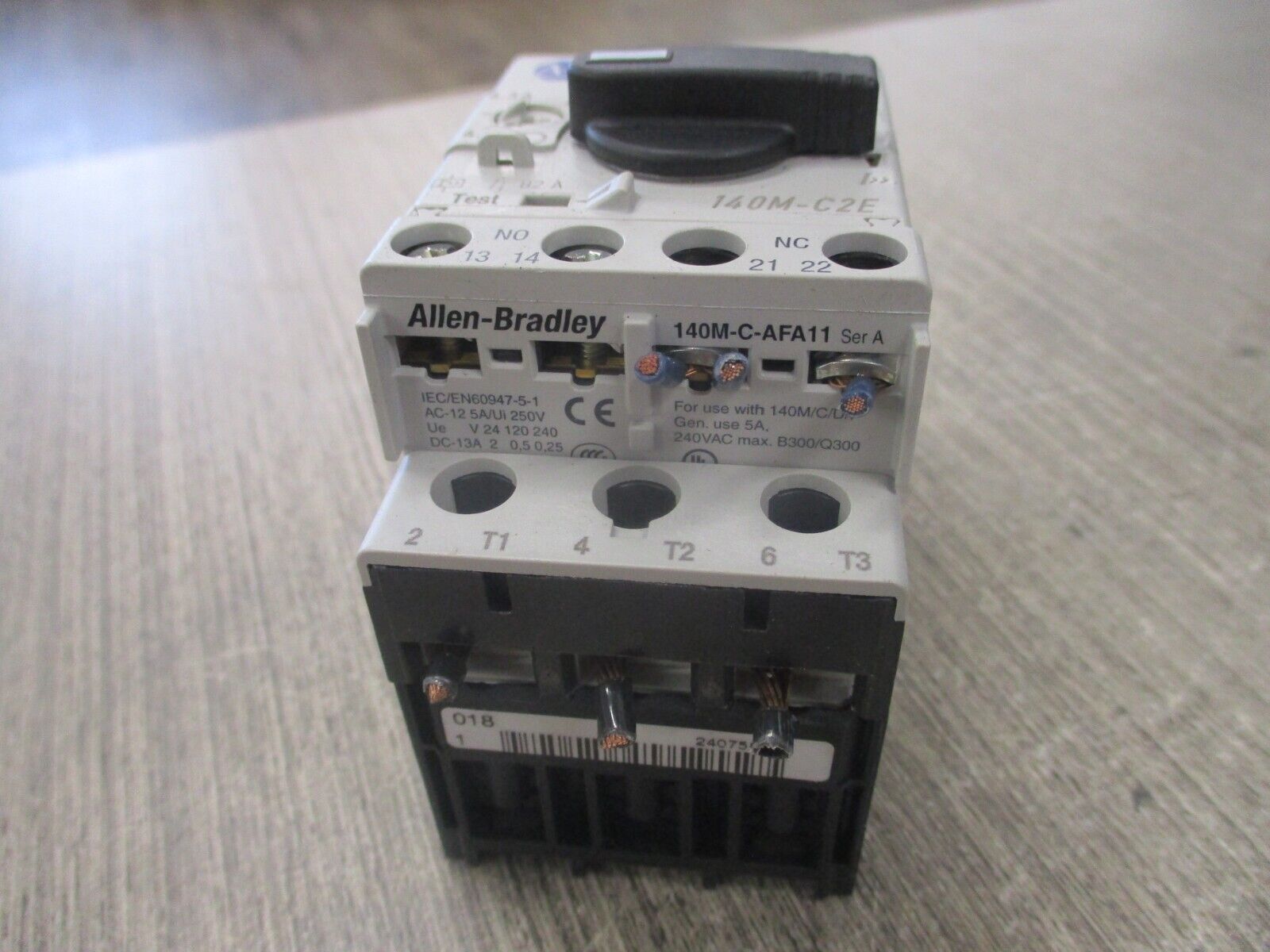 Allen-Bradley Manual Motor Protector 140M-C2E-B63 Ser. C Trip: 4.0-6.3A