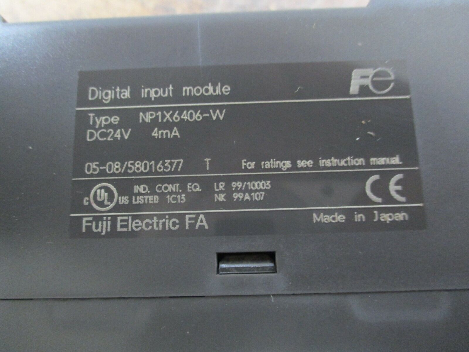 Fuji Electric Digital Input Module NP1X6406-W 24VDC 4mA Used