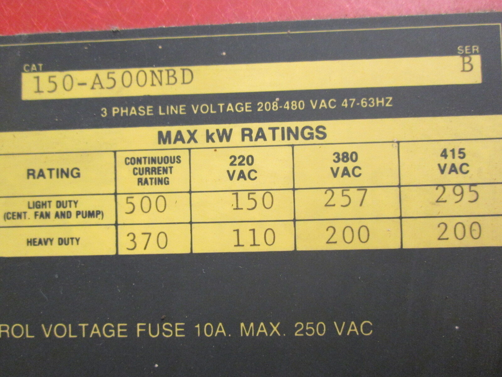 Allen-Bradley SMC Plus Smart Motor Controller 150-A500NBD 120/240V Control 400HP