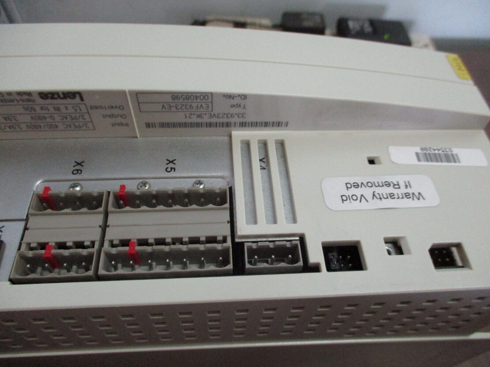 Lenze Servo Drive EVF9323-EV *Missing X7 Port* Used