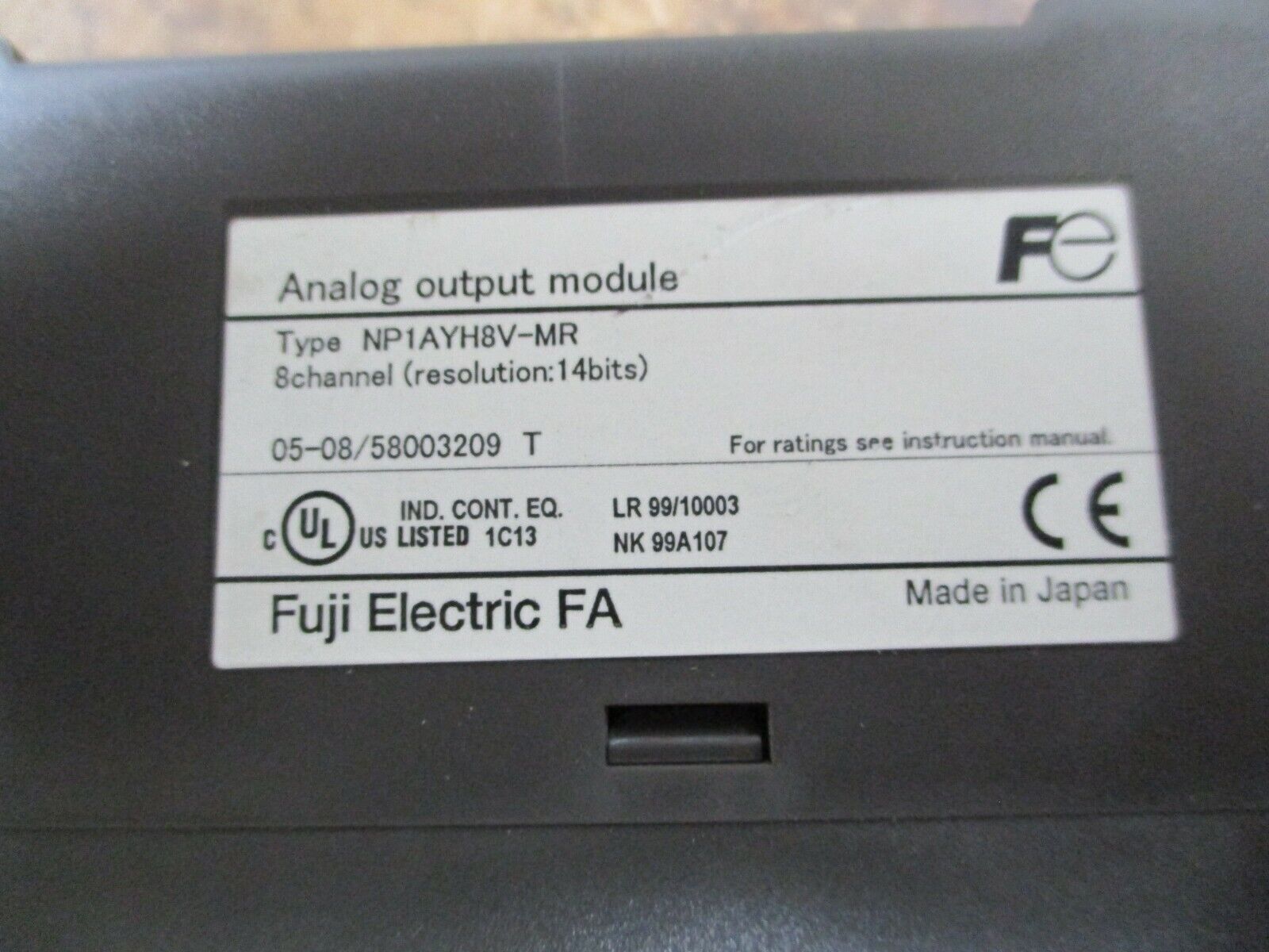 Fuji Electric Analog Output Module NP1AYH8V-MR 8-Channel Resolution:14 Bits Used