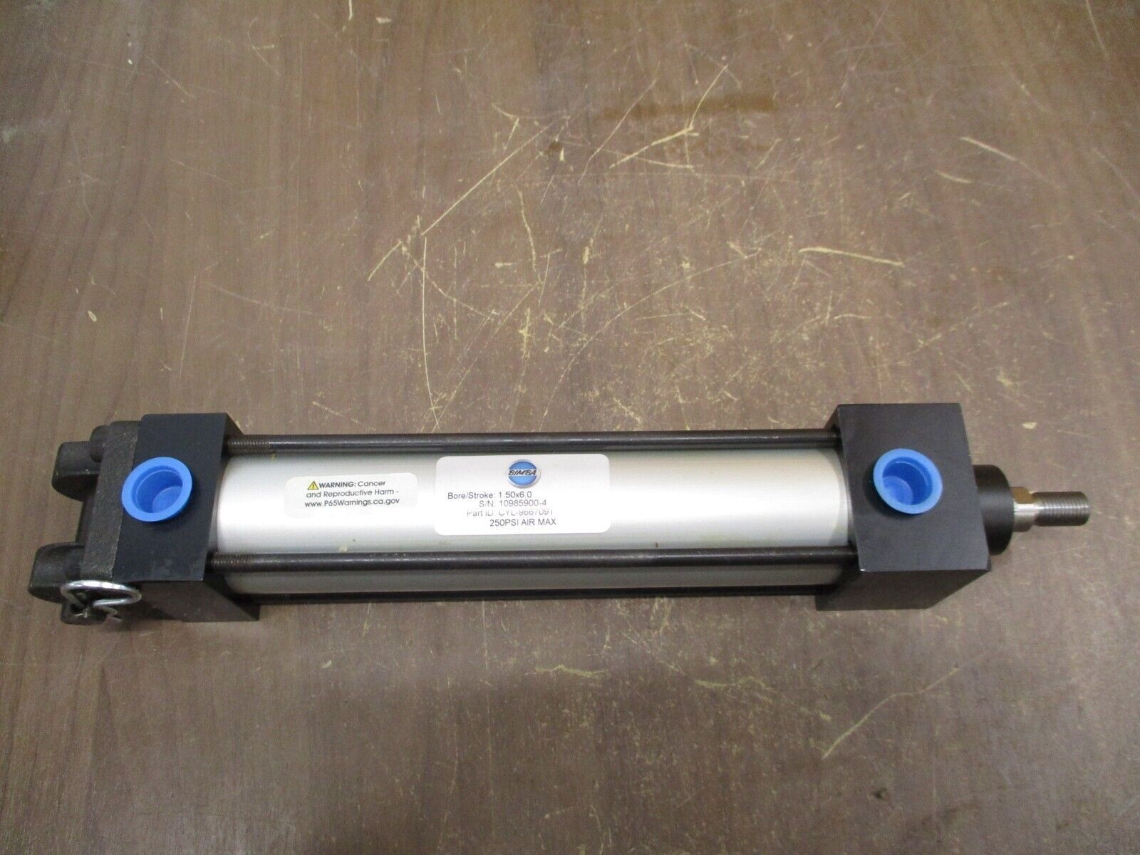 Bimba Pneumatic Air Cylinder CYL-9667091 Bore/Stroke: 1.5 x 6.0 *No Box*