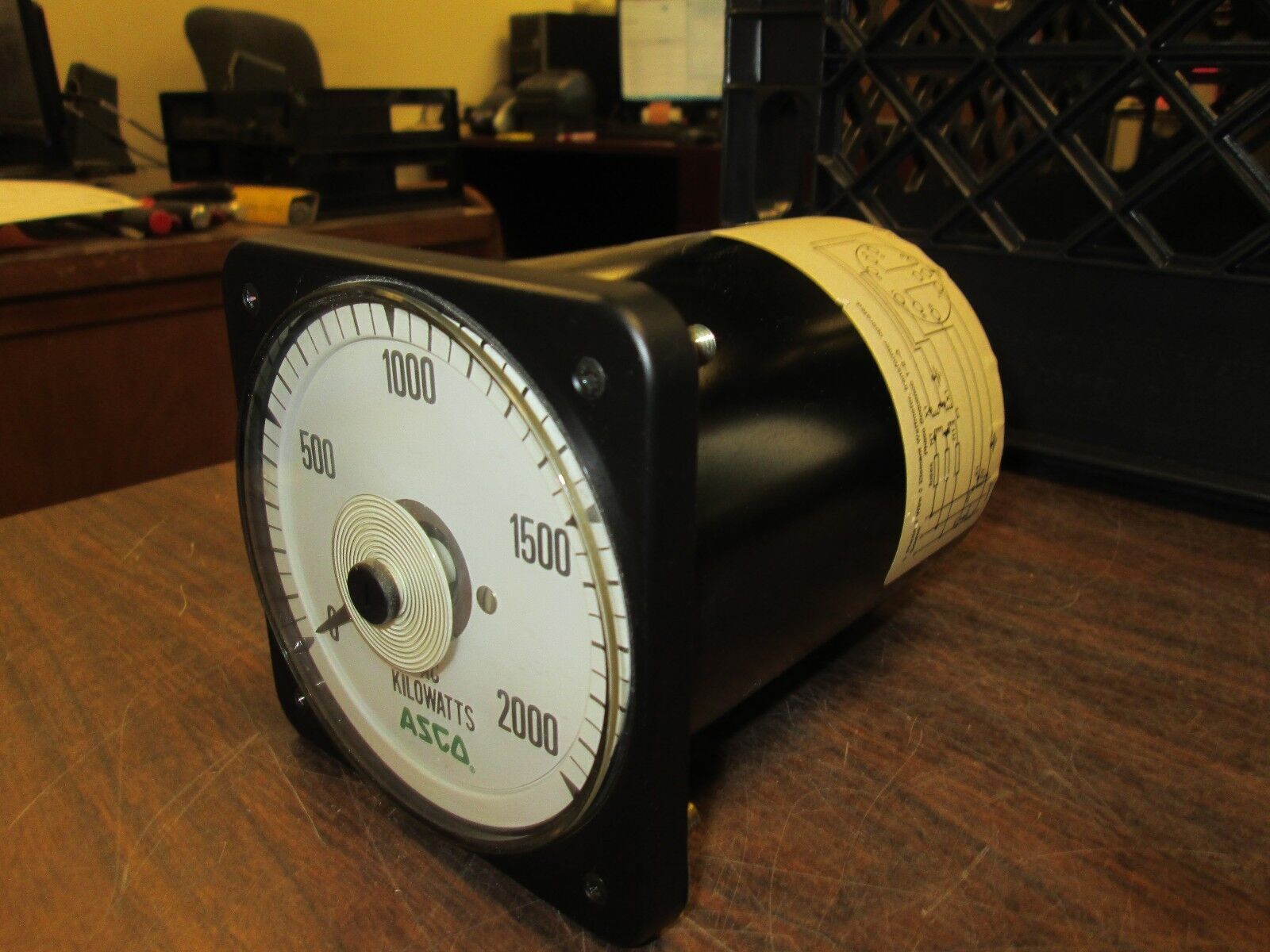 ASCO Kilowatt Meter BLS-77 Range: 0-2000KW Used