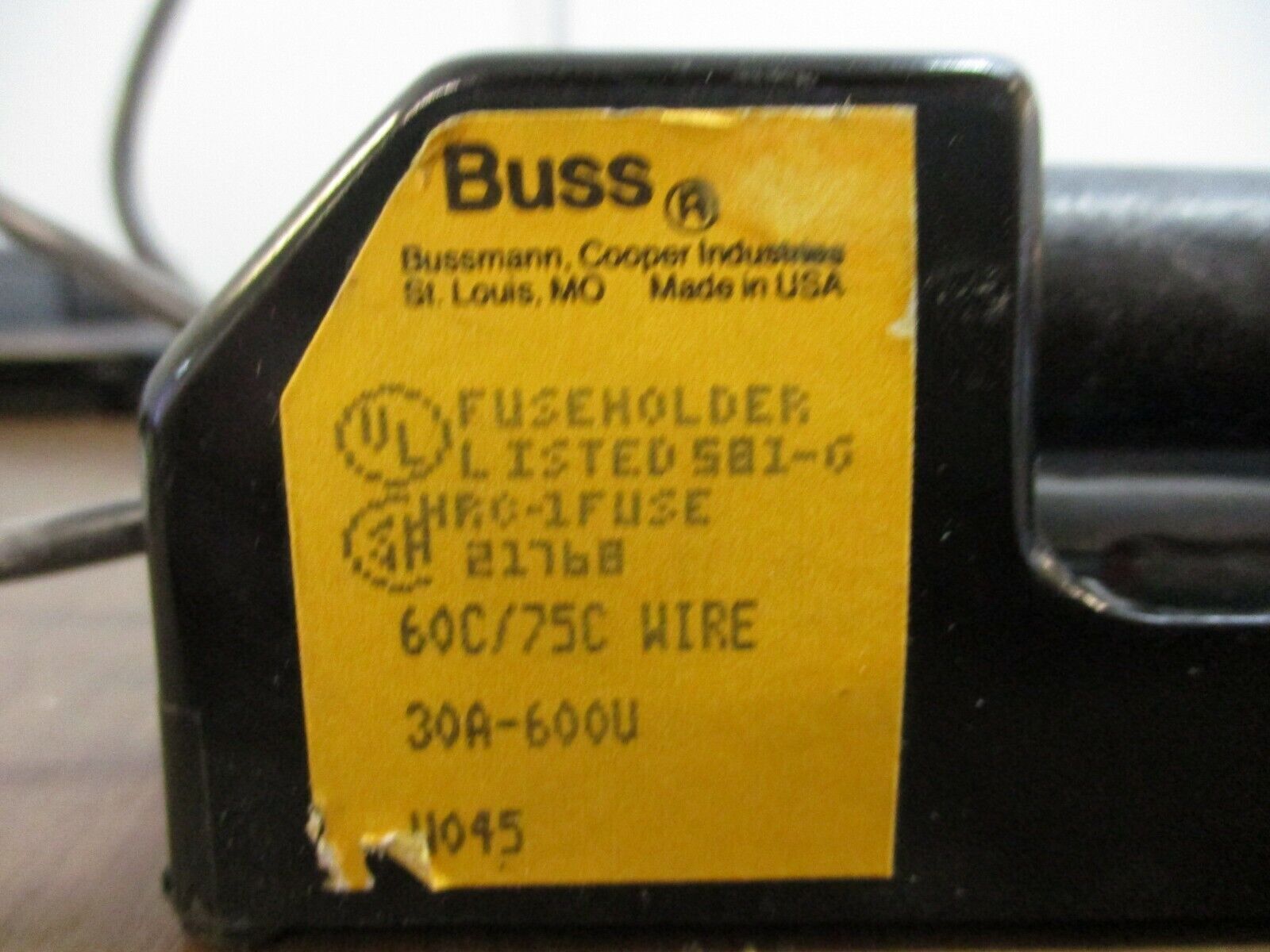 Bussmann Fuse Block R60030-3CR 30A 600V 3P *Lot of 2* Used
