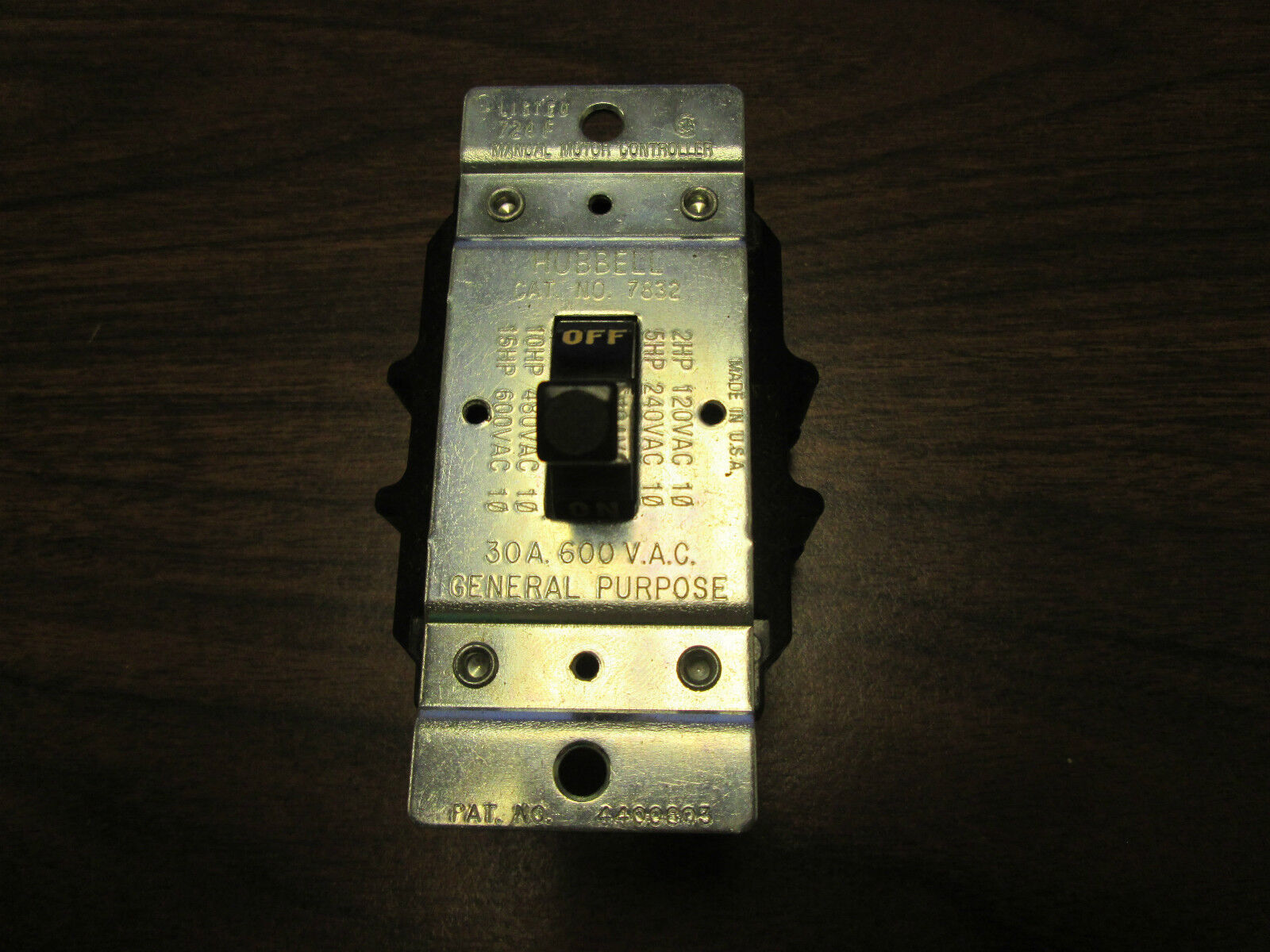 Hubbell Switch 7832 30A 600V New Surplus