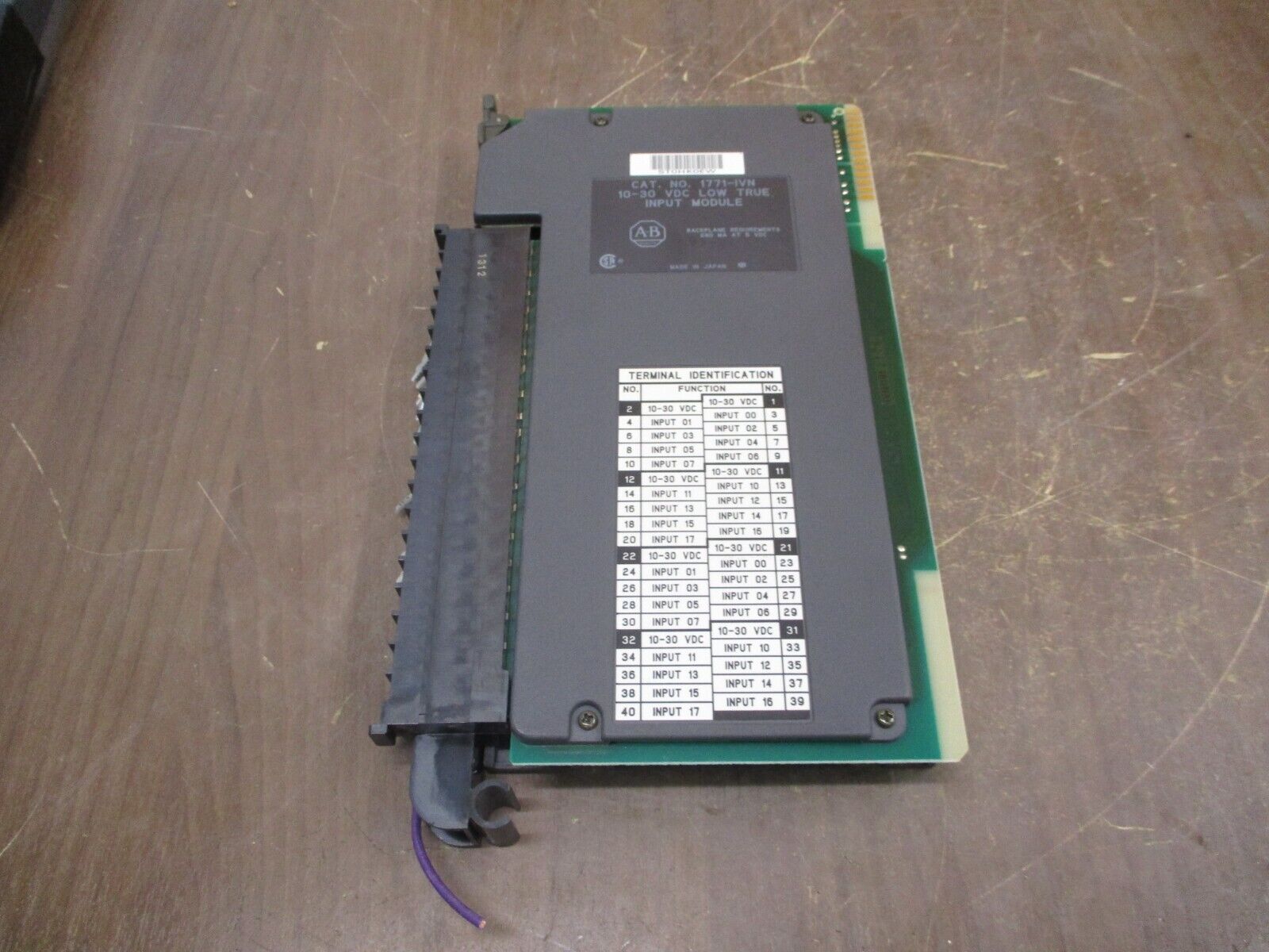 Allen-Bradley Low True Input Module 1771-IVN 10-30VDC *No Terminal Cover* Used